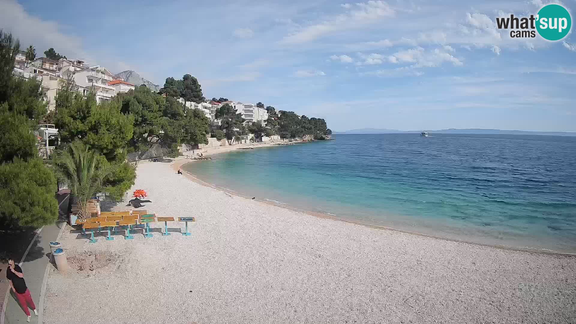 Webcam Spiaggia Lučica Brela – Vista live sulla costa adriatica