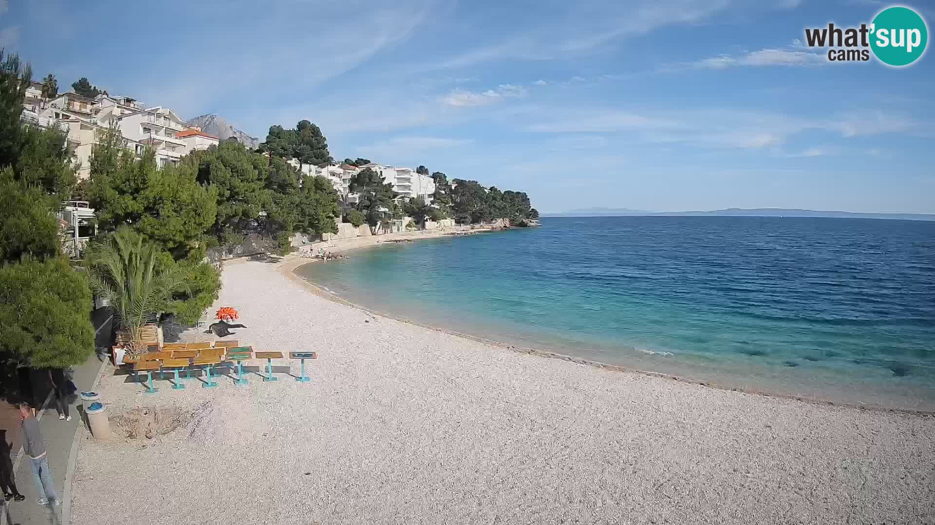 Webcam Playa Lučica Brela – Vista en directo de la costa adriática