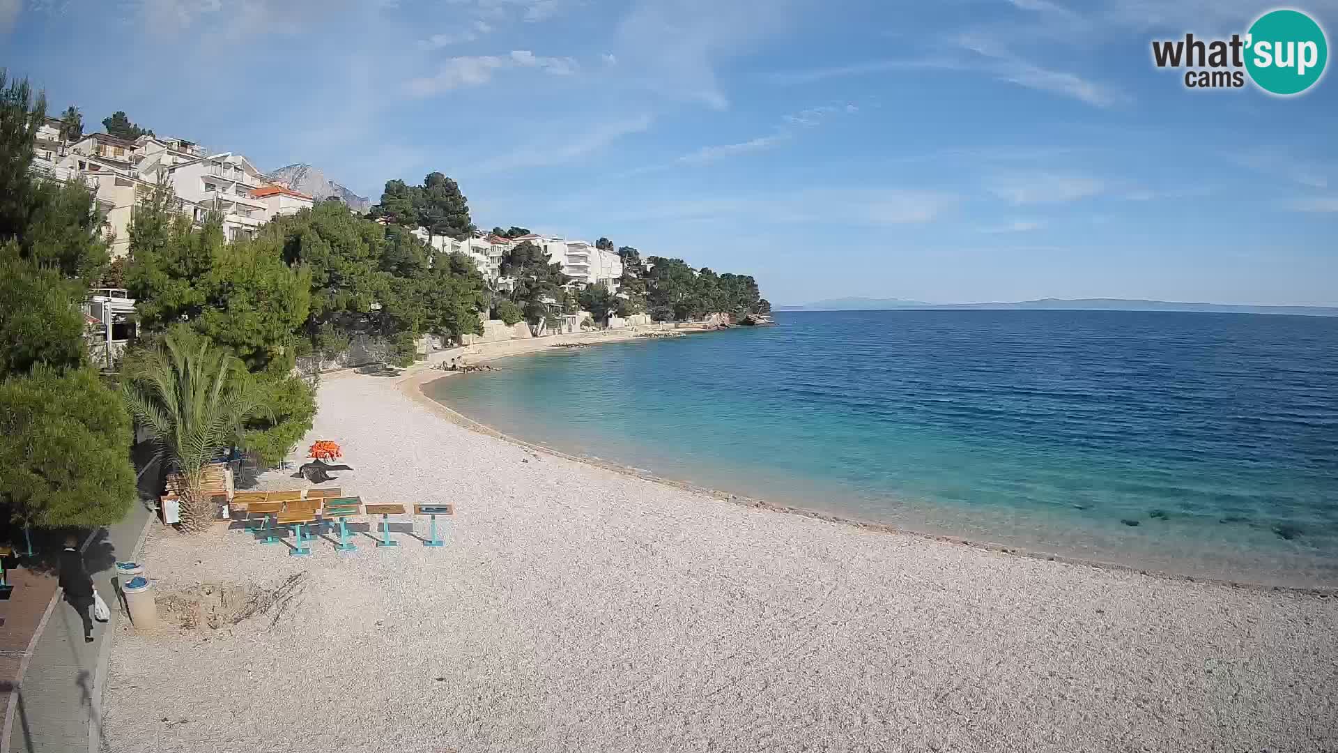 Webcam Lučica Beach Brela – Live View from the Adriatic Coast