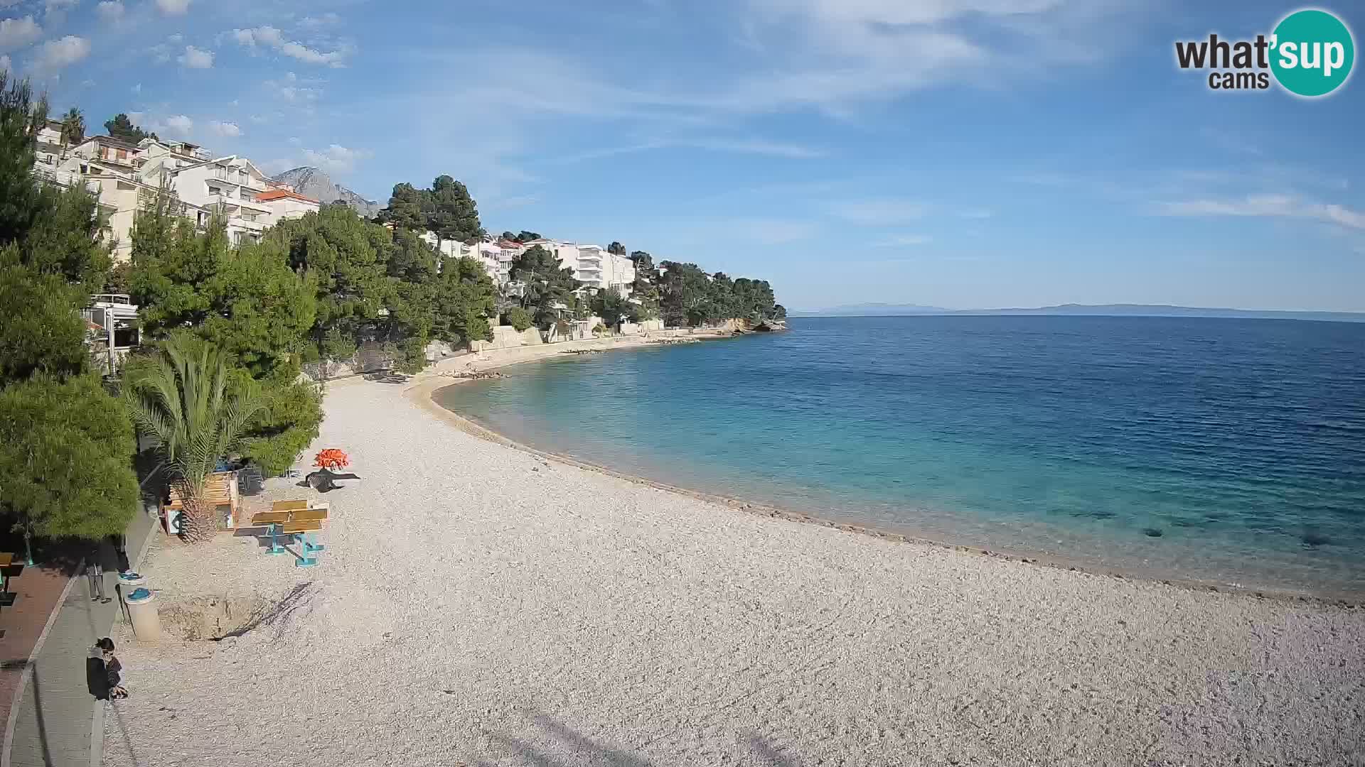 Webcam Lučica Beach Brela – Live View from the Adriatic Coast