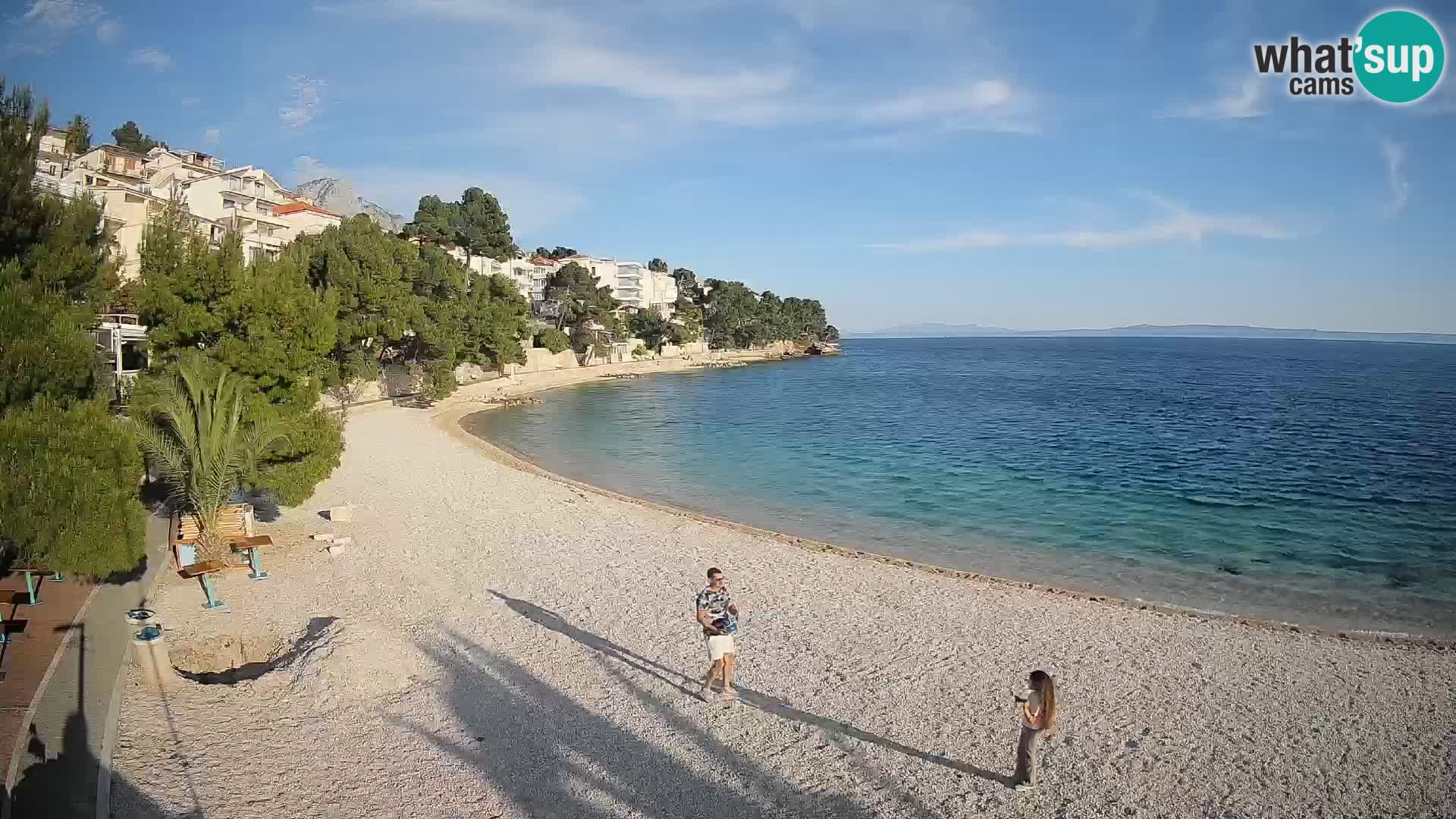 Webcam Spiaggia Lučica Brela – Vista live sulla costa adriatica