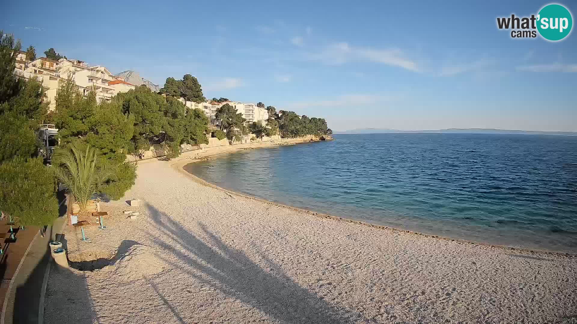 Webcam Spiaggia Lučica Brela – Vista live sulla costa adriatica