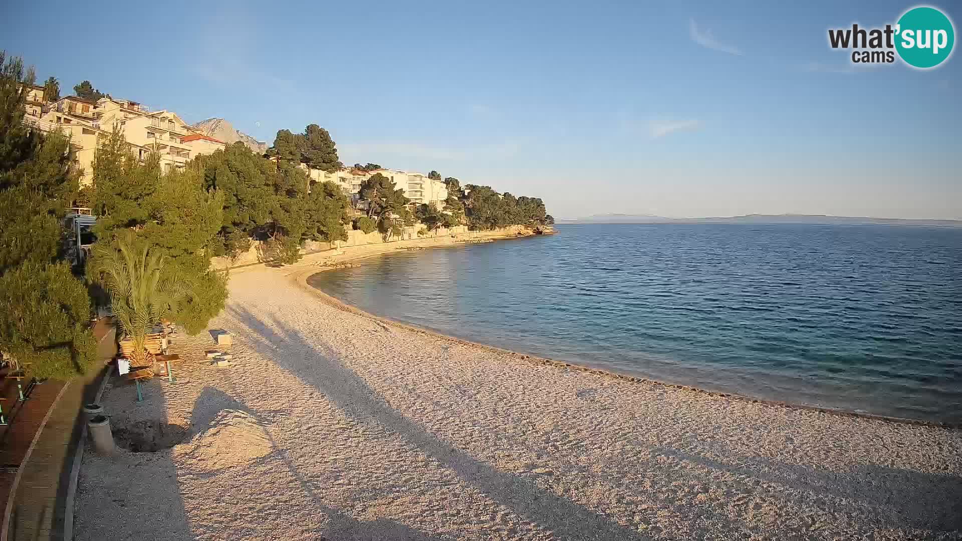 Webcam Playa Lučica Brela – Vista en directo de la costa adriática
