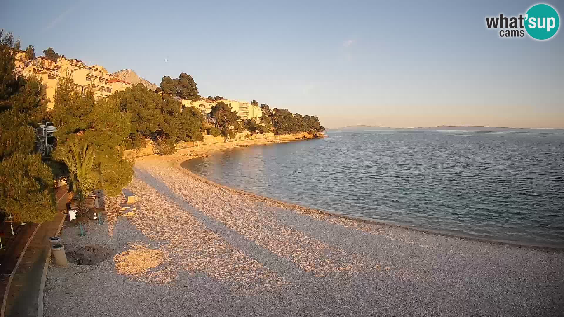 Webcam Playa Lučica Brela – Vista en directo de la costa adriática