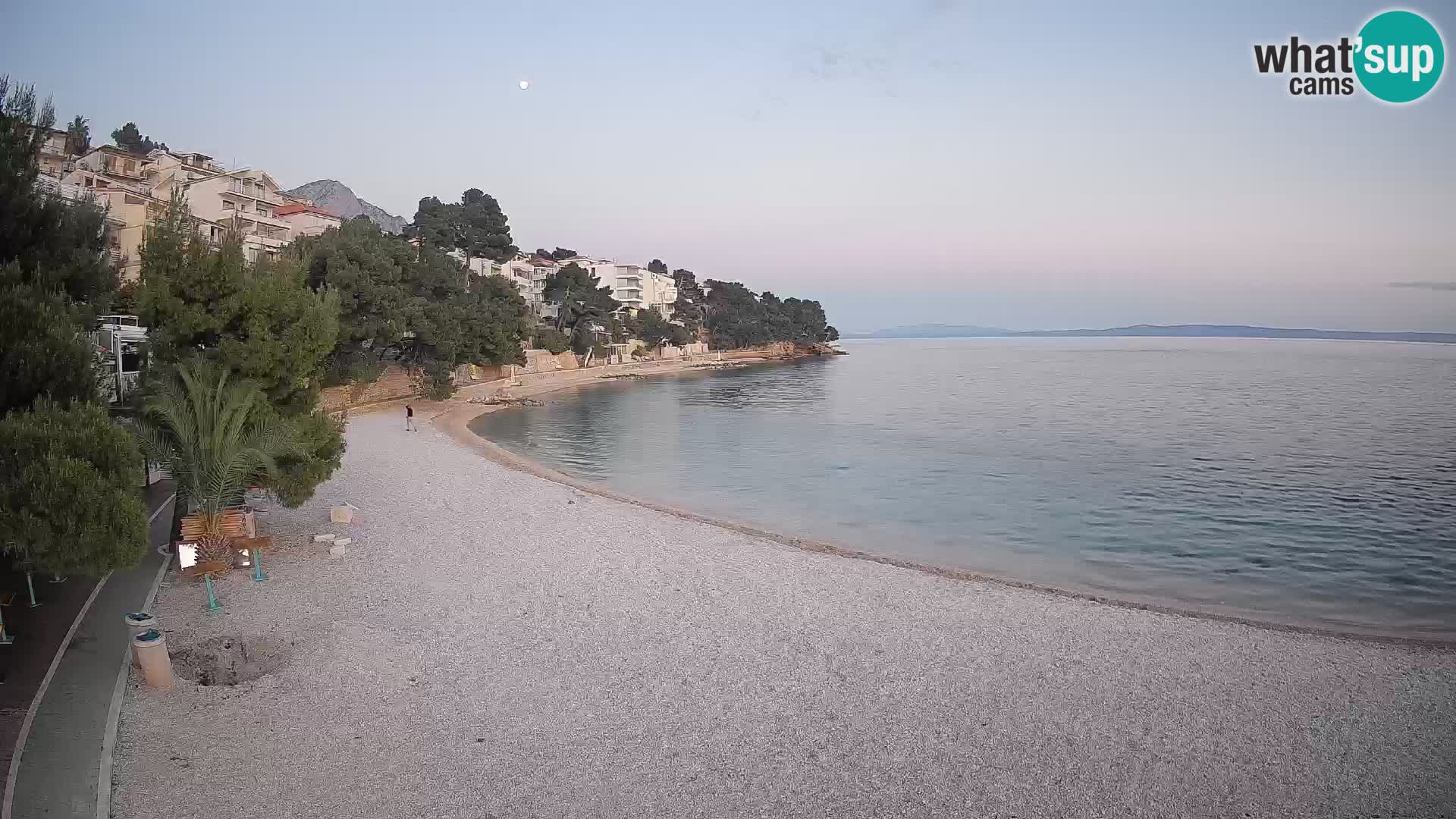 Webcam Lučica Beach Brela – Live View from the Adriatic Coast