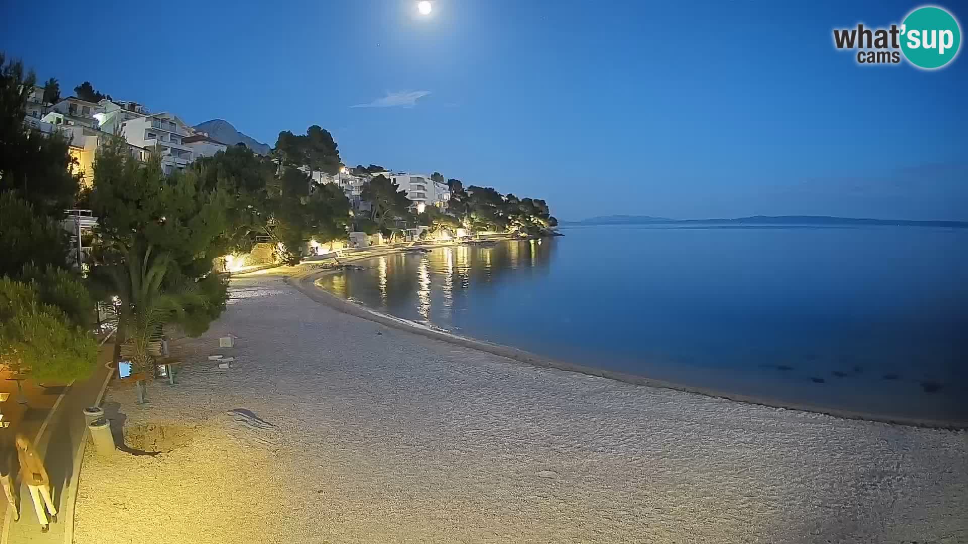 Webcam Lučica Strand Beach Brela – Liveblick von der Adriaküste