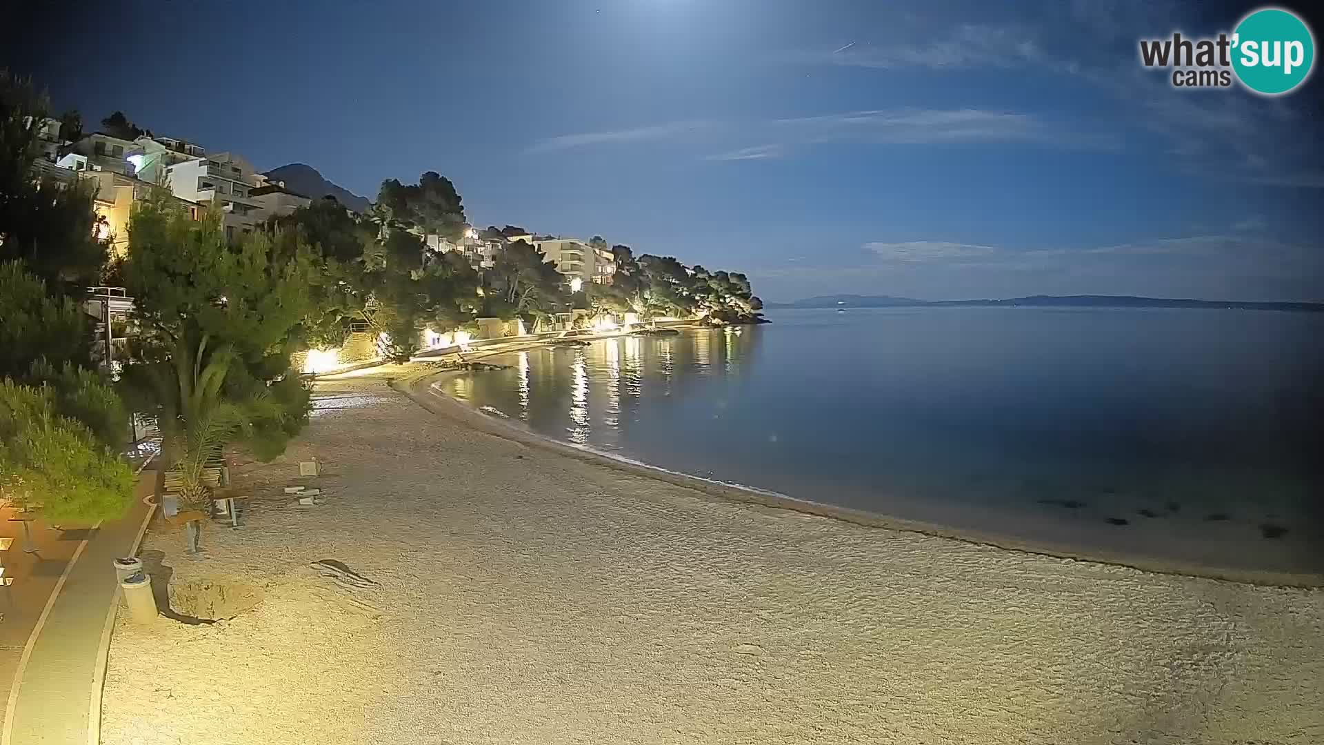 Webcam Plage Lučica Brela – Vue en direct sur la côte adriatique