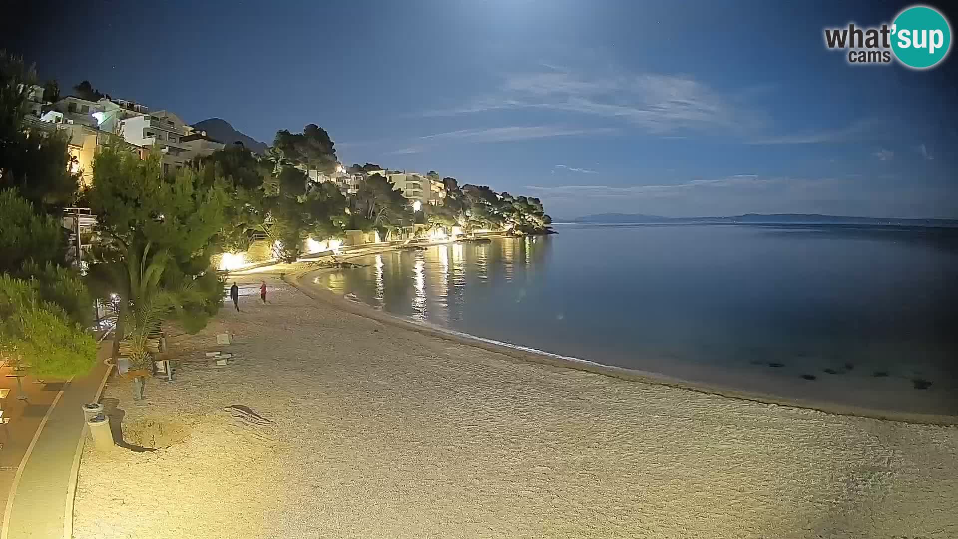 Webcam Spiaggia Lučica Brela – Vista live sulla costa adriatica