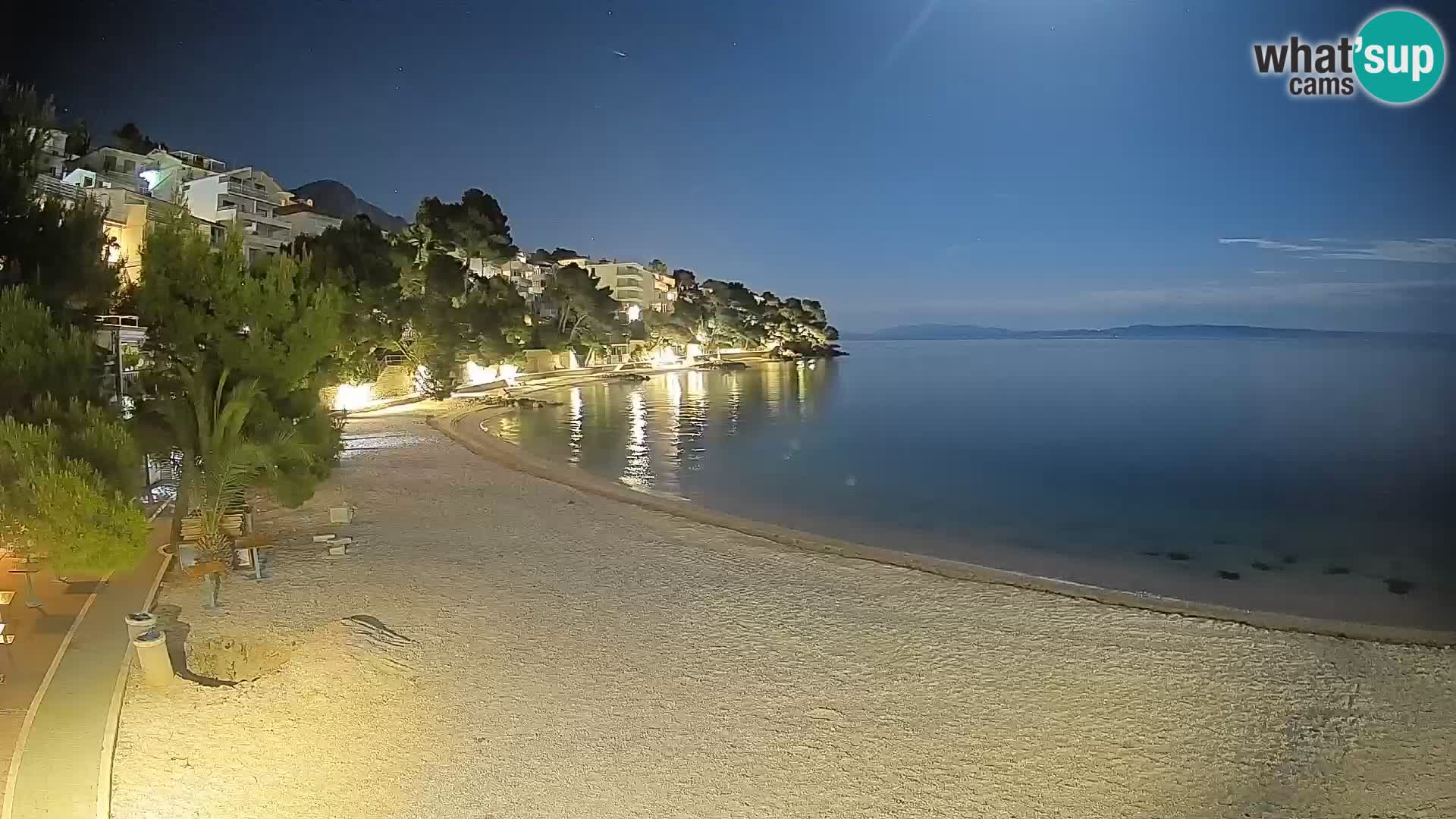 Webcam Spiaggia Lučica Brela – Vista live sulla costa adriatica