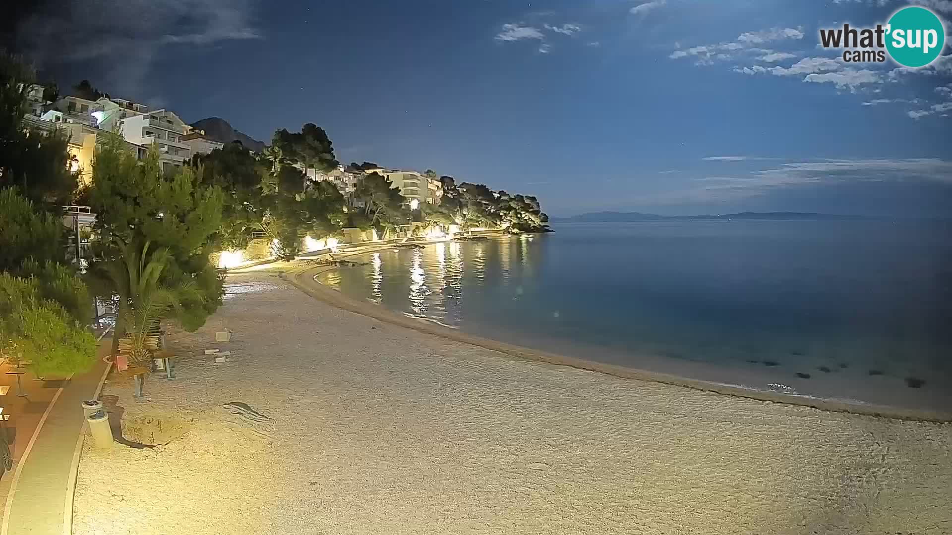 Webcam Spiaggia Lučica Brela – Vista live sulla costa adriatica