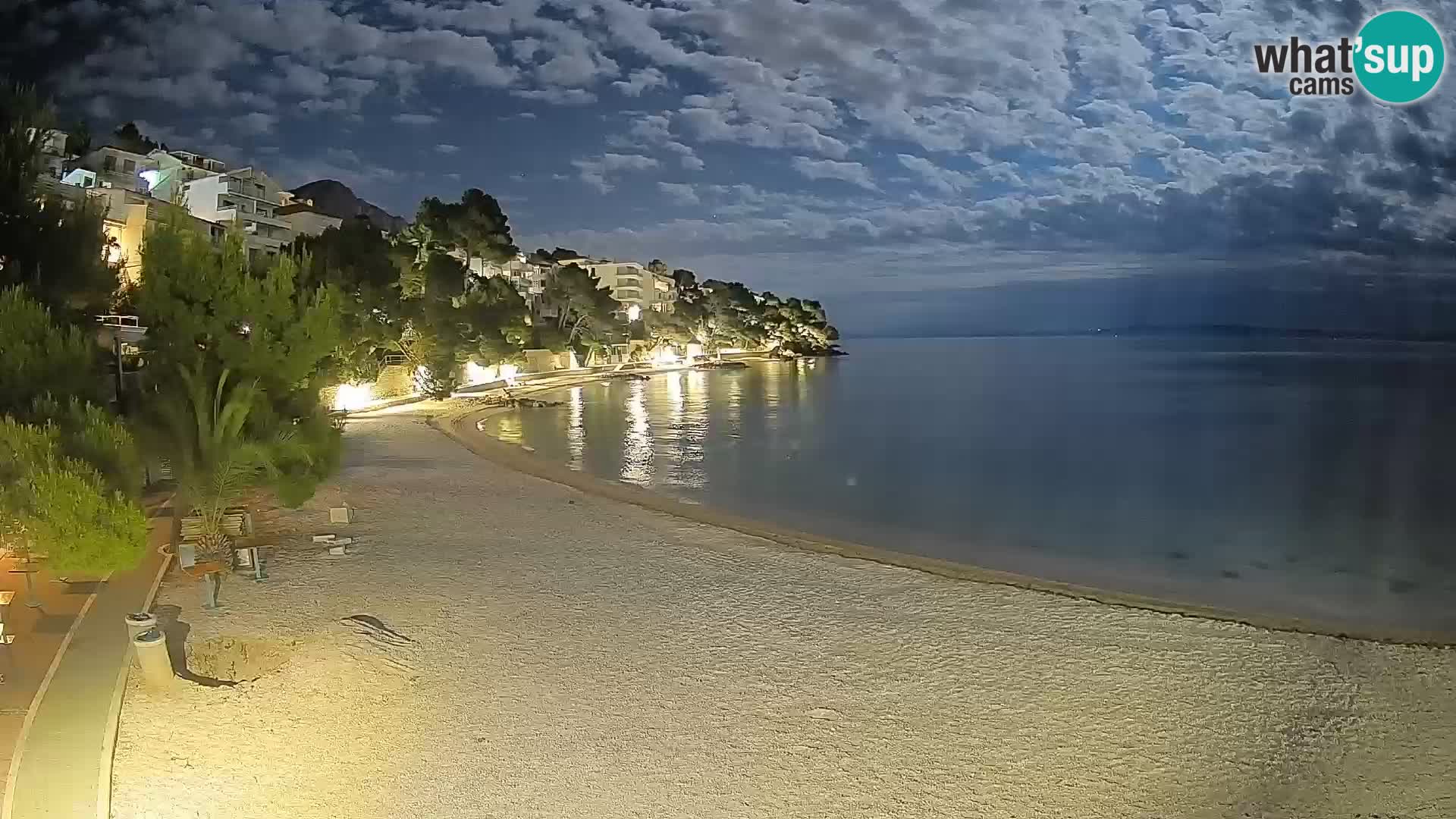 Webcam Plage Lučica Brela – Vue en direct sur la côte adriatique