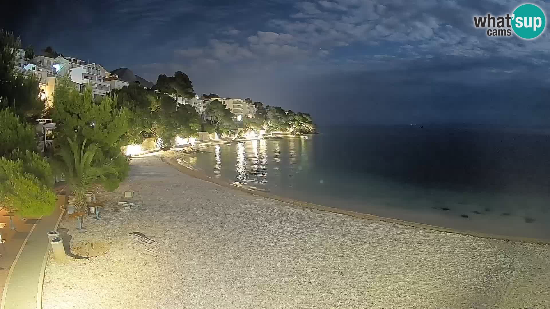 Webcam Plage Lučica Brela – Vue en direct sur la côte adriatique