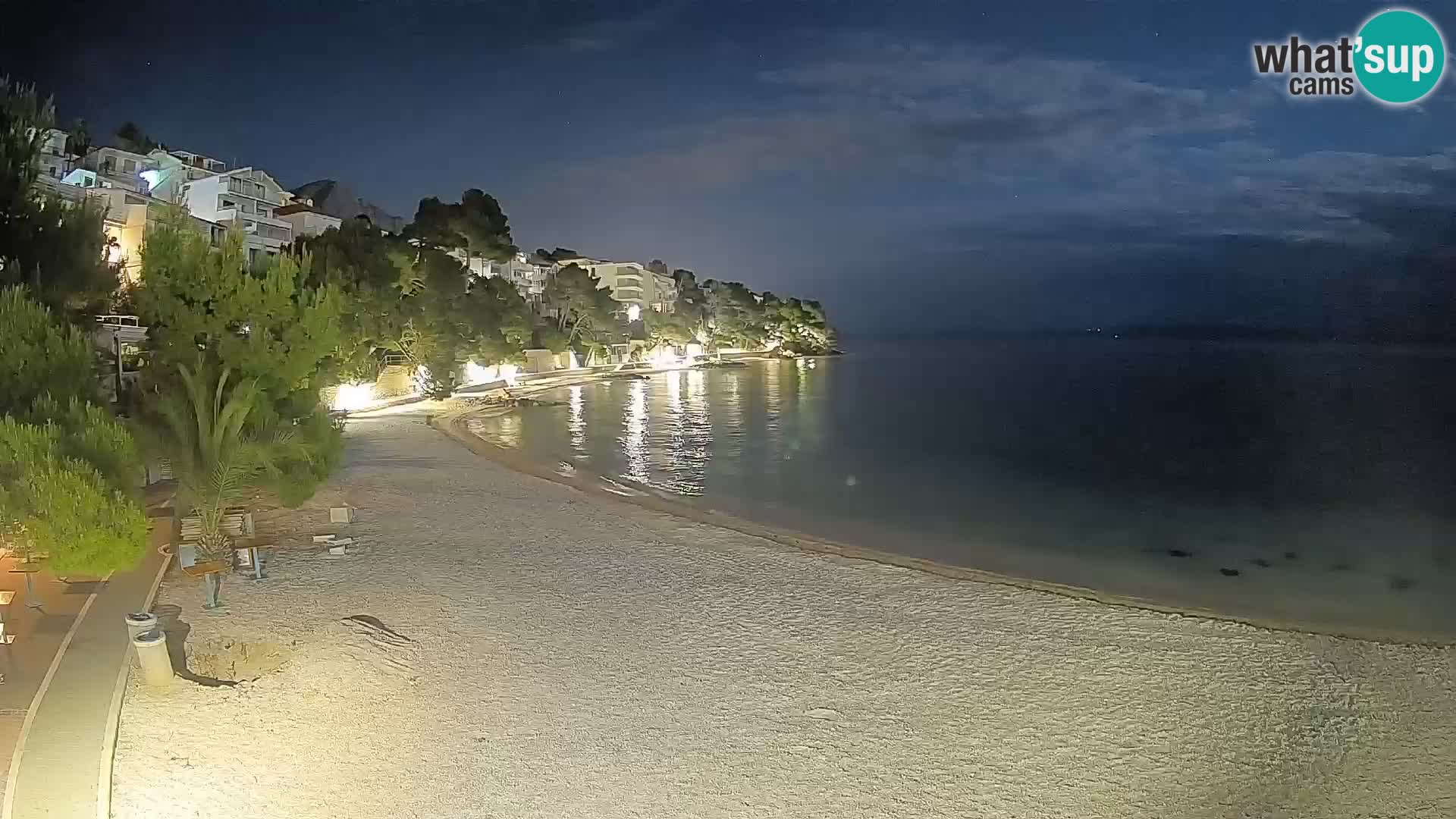 Spletna kamera Plaža Lučica Brela – Pogled v živo na Jadransko obalo