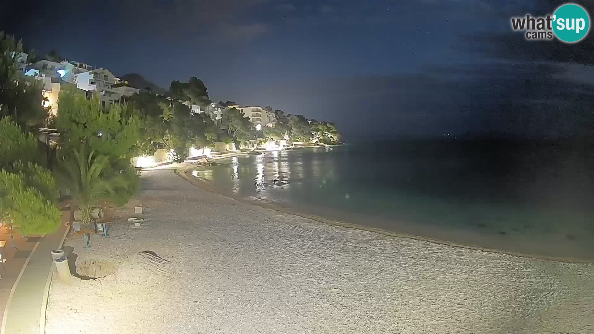 Webcam Plage Lučica Brela – Vue en direct sur la côte adriatique