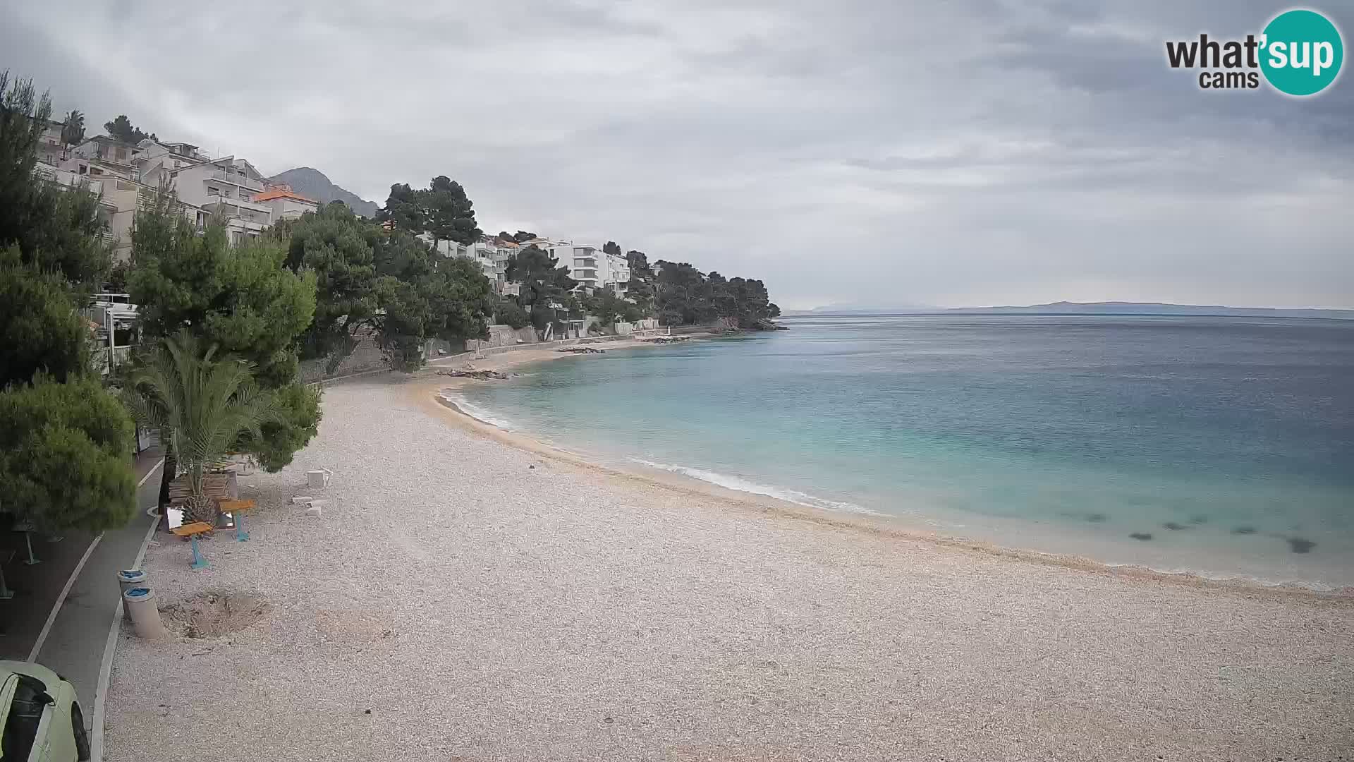 Webcam Plage Lučica Brela – Vue en direct sur la côte adriatique