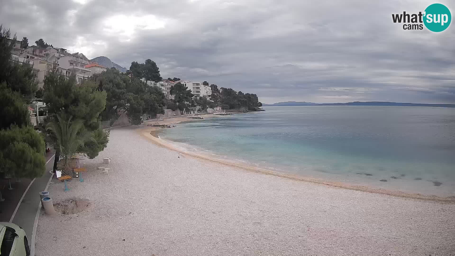 Webcam Spiaggia Lučica Brela – Vista live sulla costa adriatica