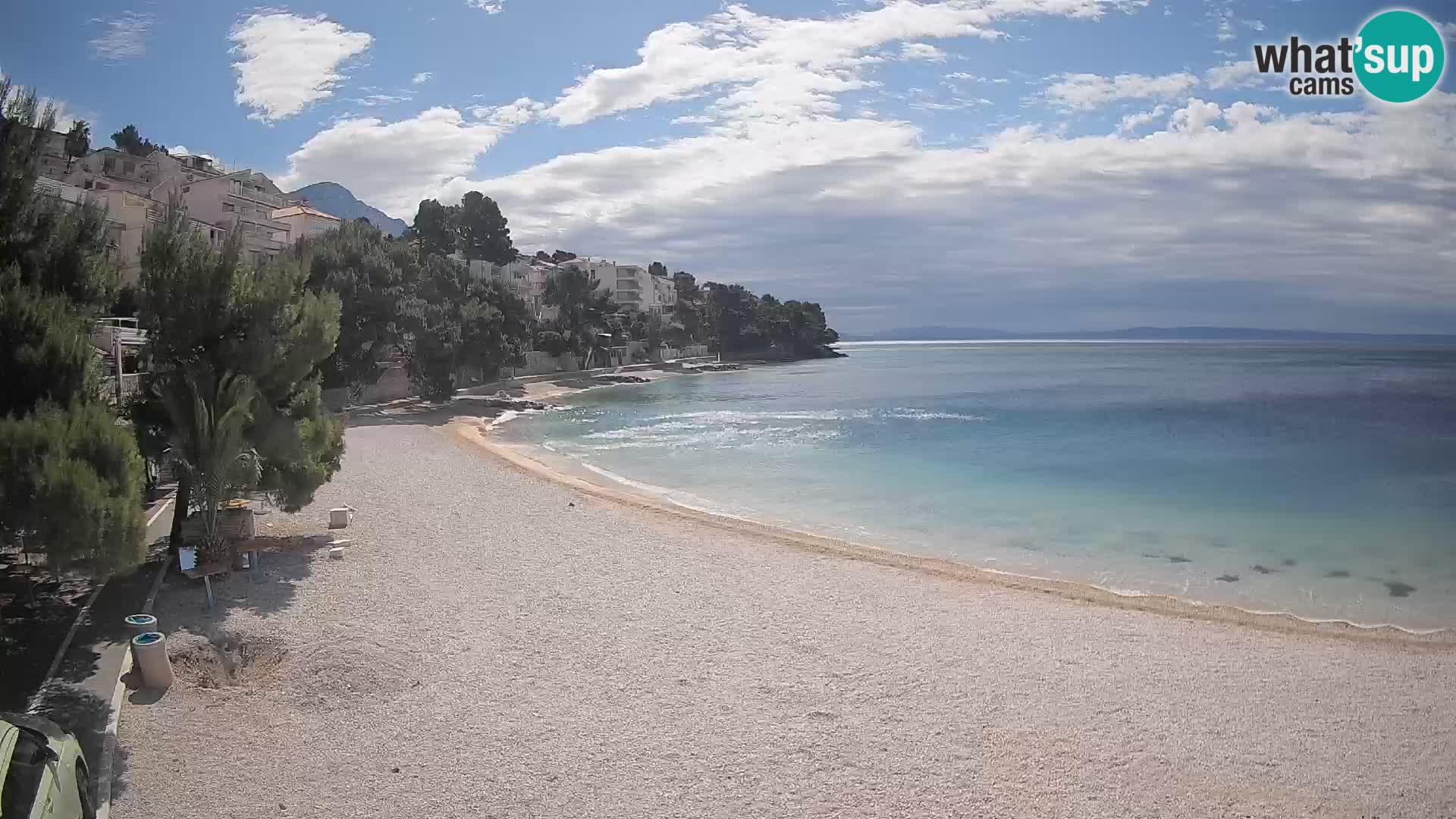 Spletna kamera Plaža Lučica Brela – Pogled v živo na Jadransko obalo
