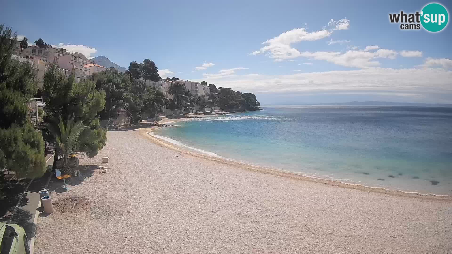Webcam Plage Lučica Brela – Vue en direct sur la côte adriatique