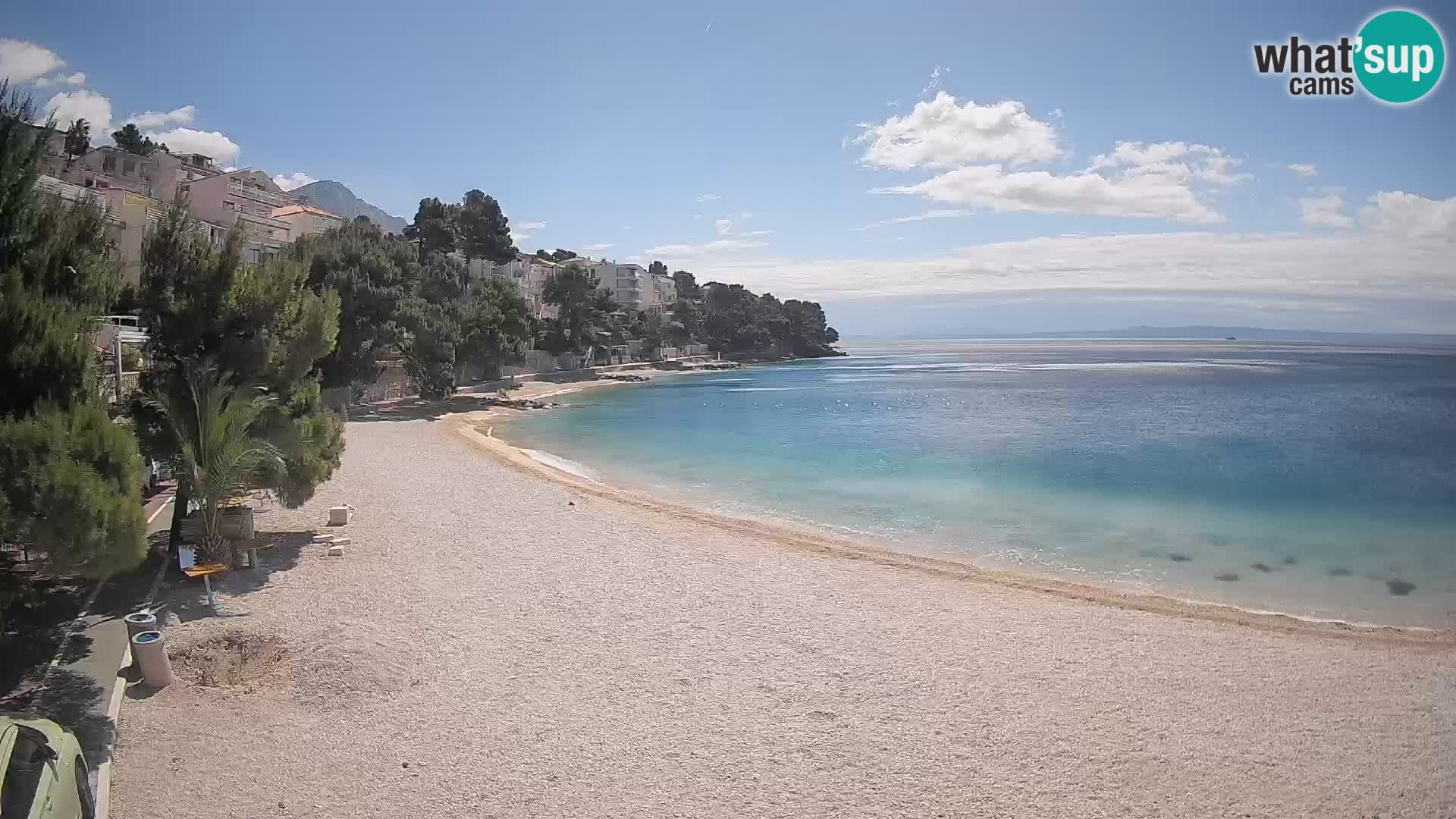 Webcam Plage Lučica Brela – Vue en direct sur la côte adriatique