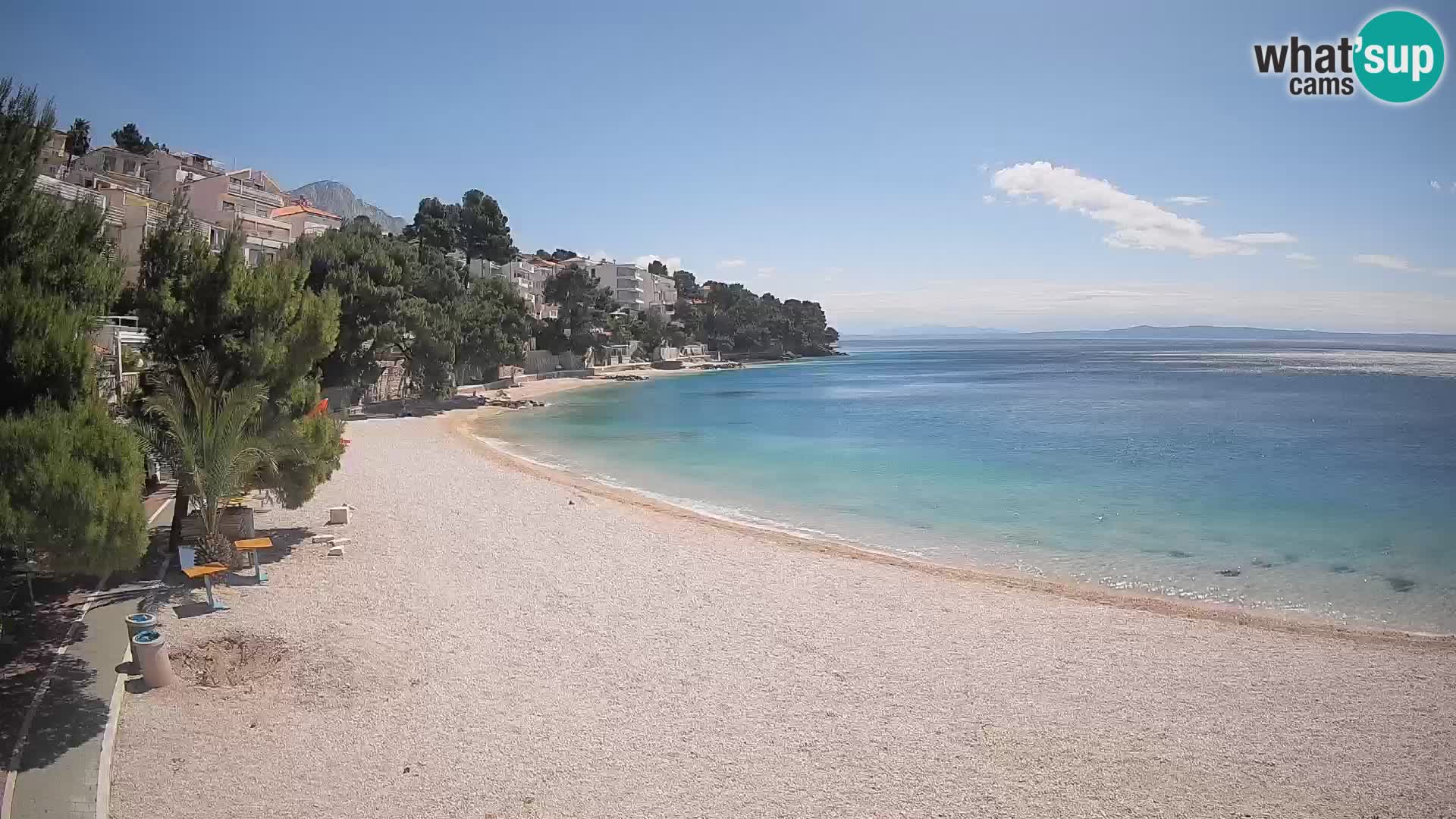 Webcam Lučica Beach Brela – Live View from the Adriatic Coast