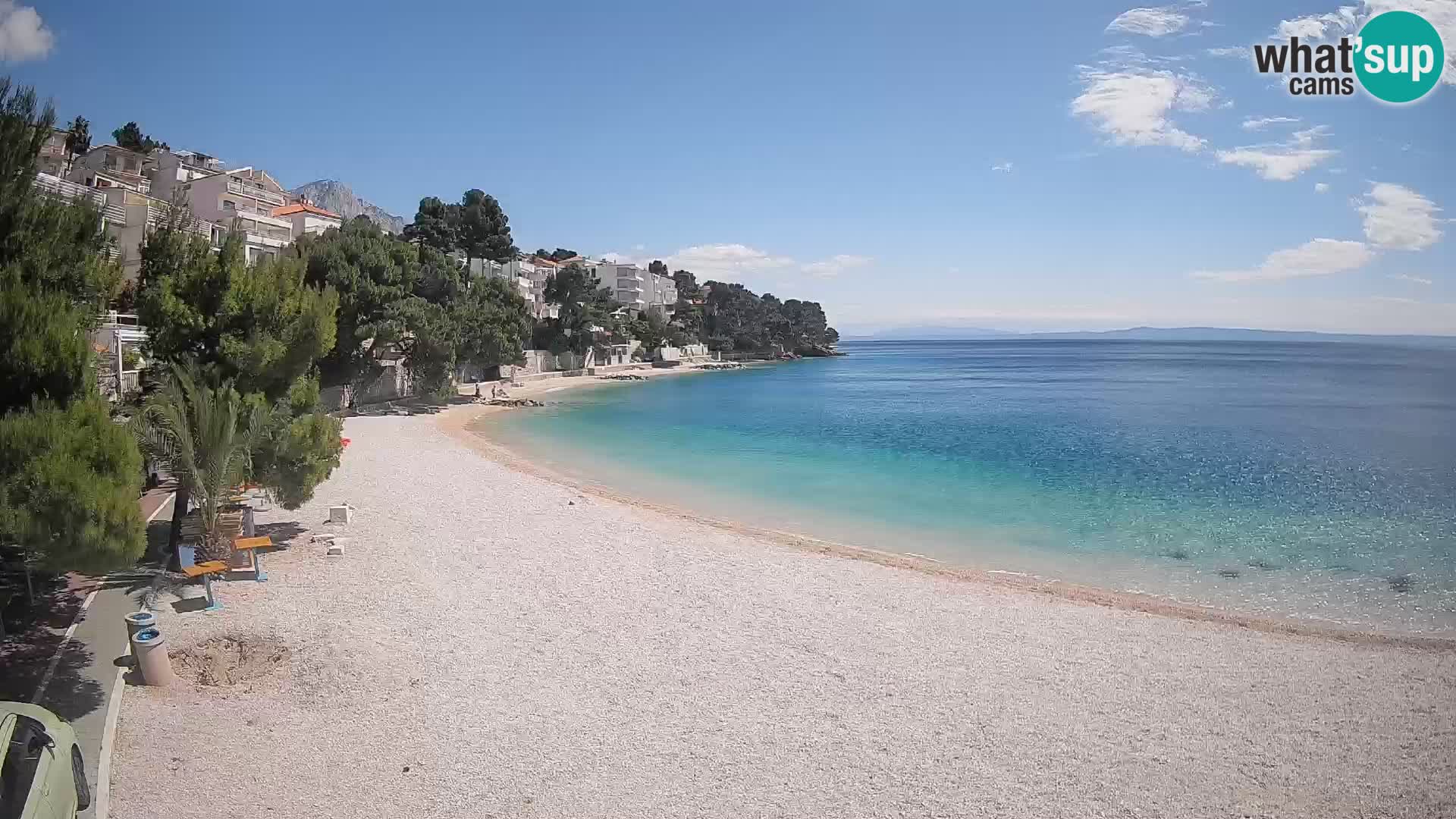 Webcam Playa Lučica Brela – Vista en directo de la costa adriática
