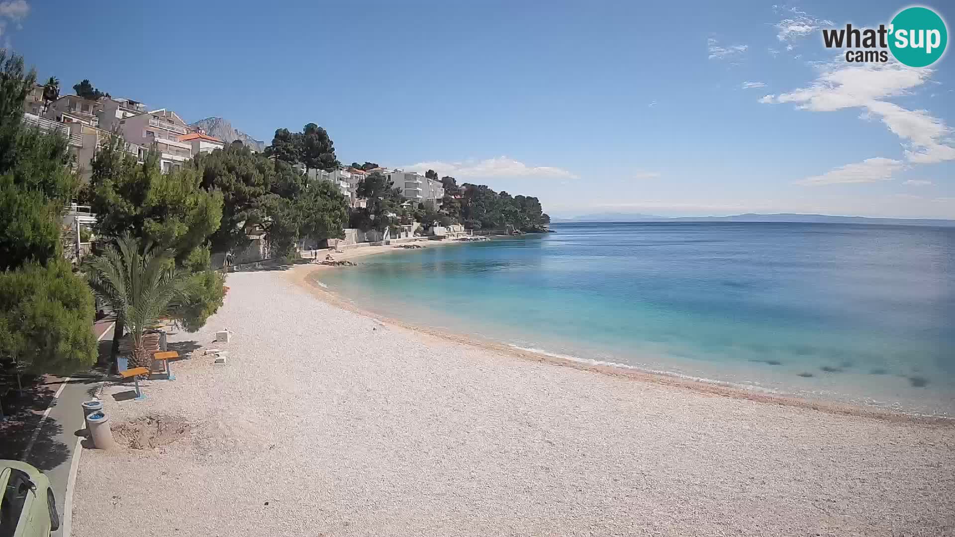 Webcam Playa Lučica Brela – Vista en directo de la costa adriática