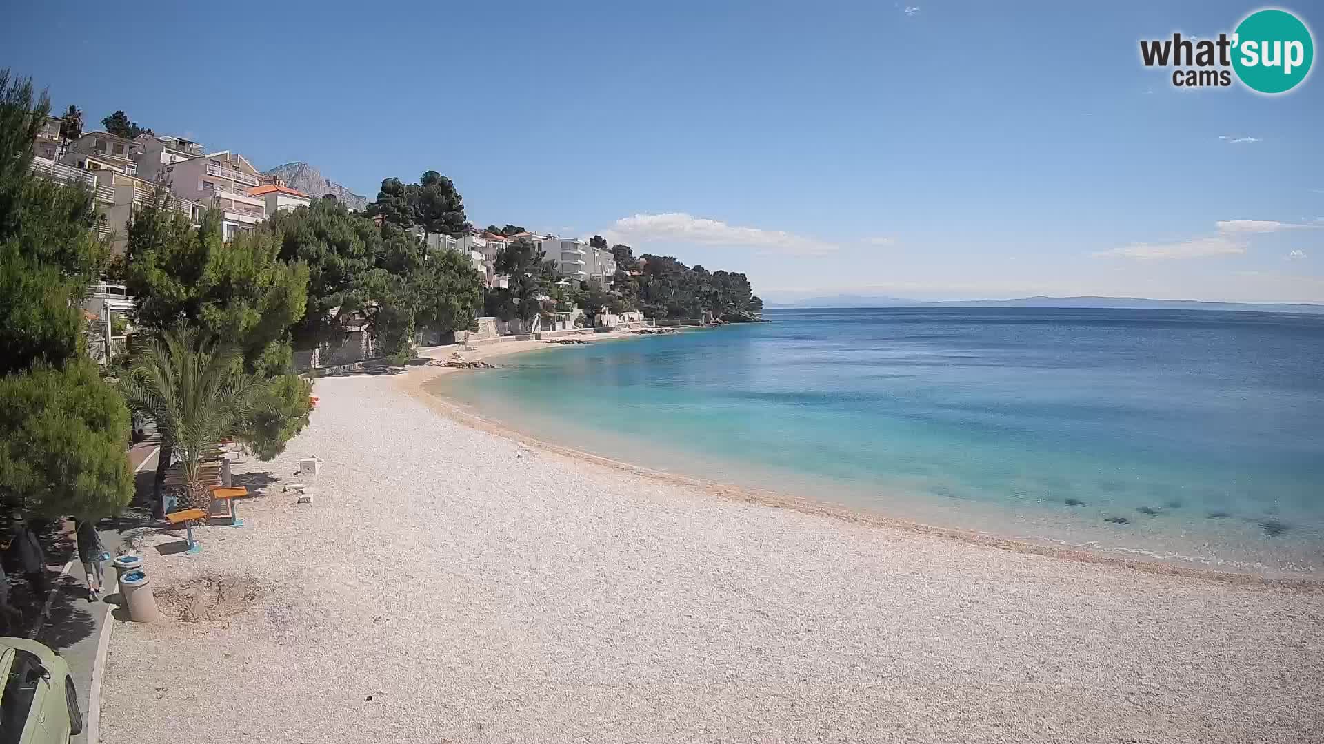 Webcam Playa Lučica Brela – Vista en directo de la costa adriática