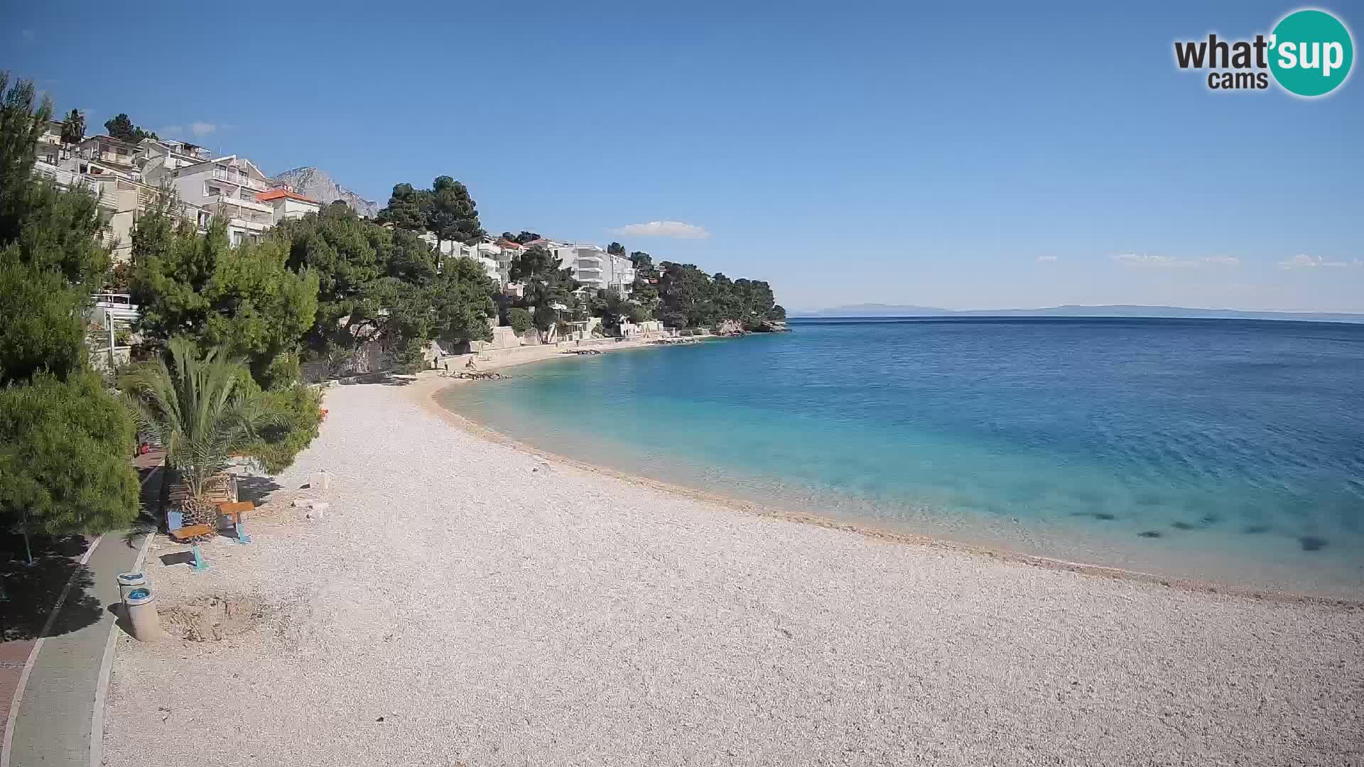 Webcam Playa Lučica Brela – Vista en directo de la costa adriática