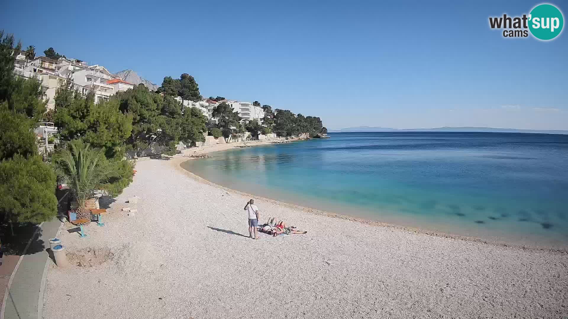 Webcam Lučica Beach Brela – Live View from the Adriatic Coast