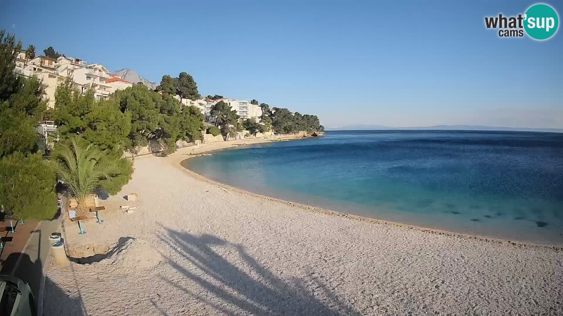 Webcam Lučica Beach Brela – Live View from the Adriatic Coast