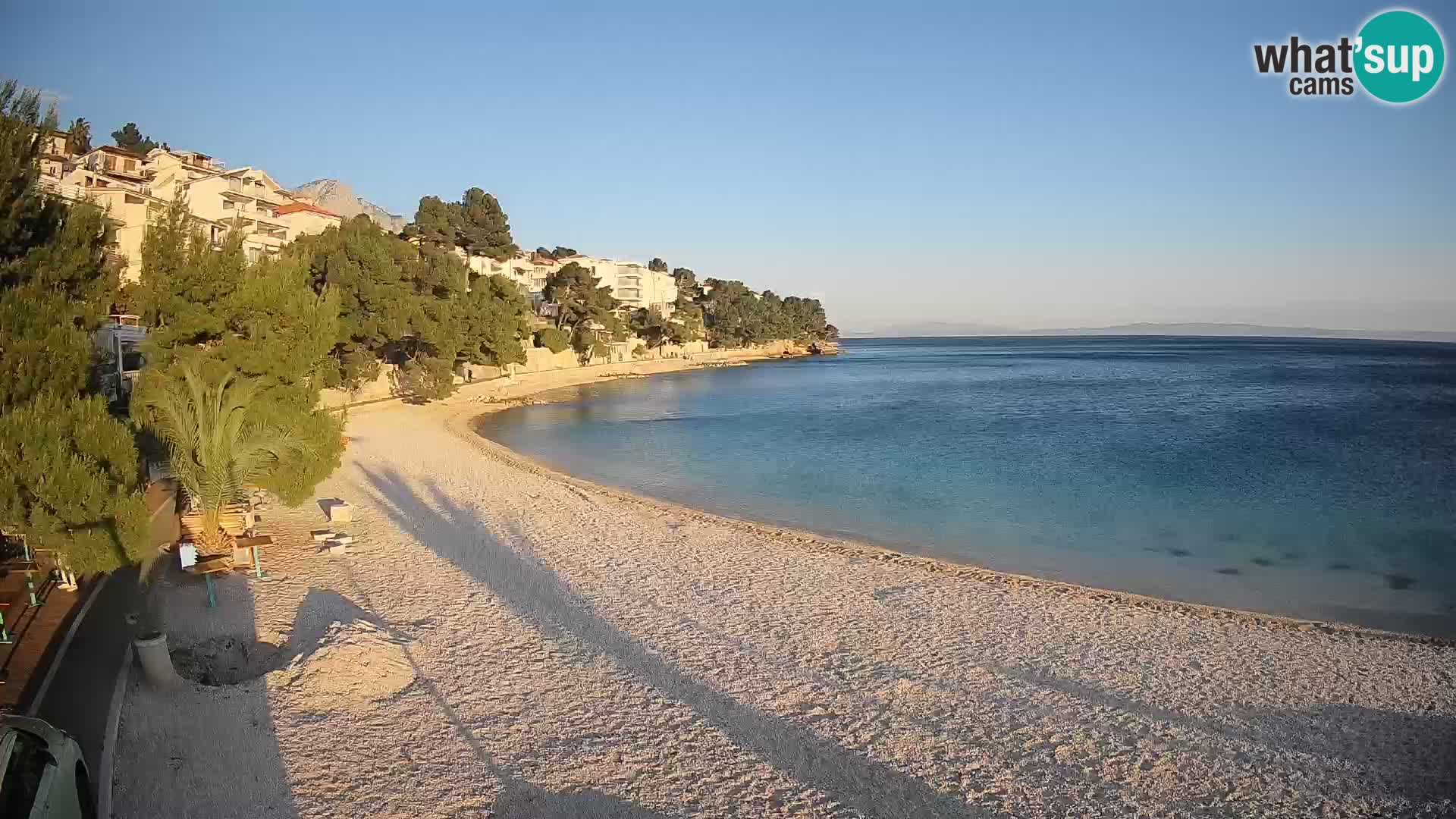 Webcam Plage Lučica Brela – Vue en direct sur la côte adriatique
