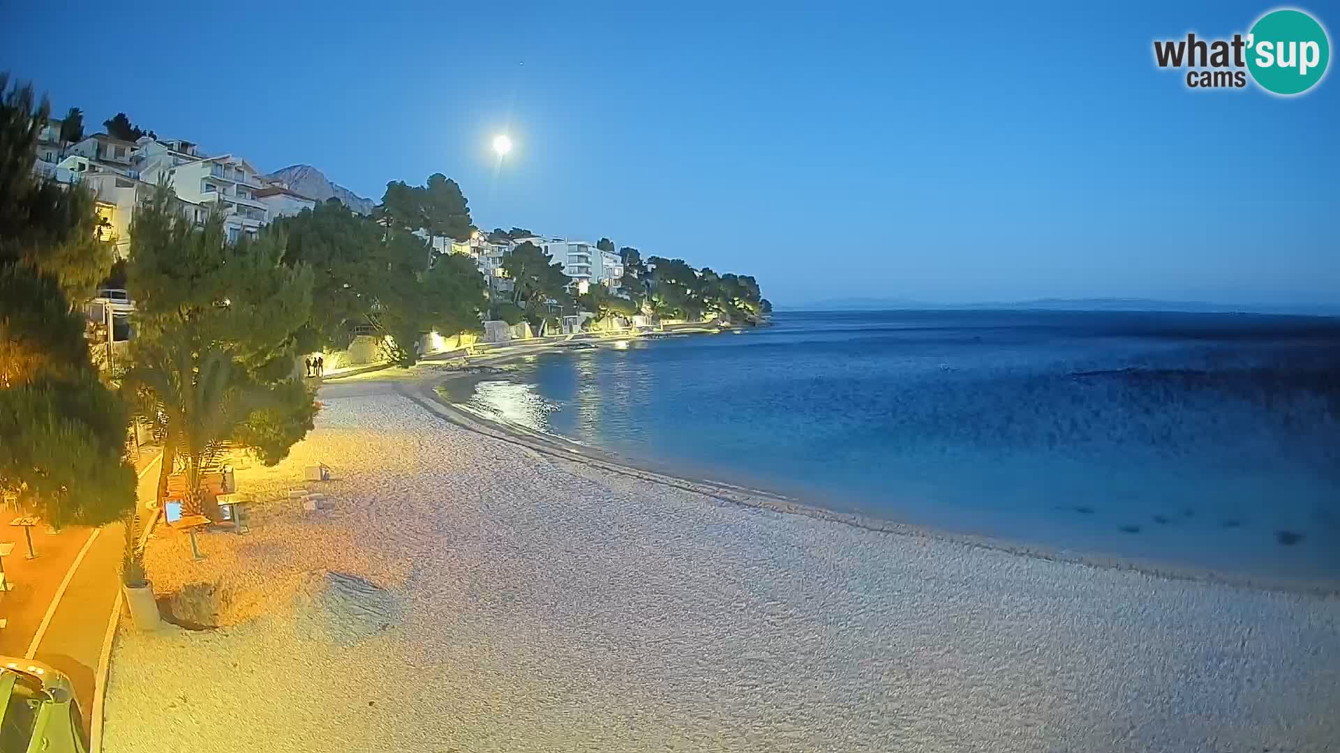 Webcam Plage Lučica Brela – Vue en direct sur la côte adriatique
