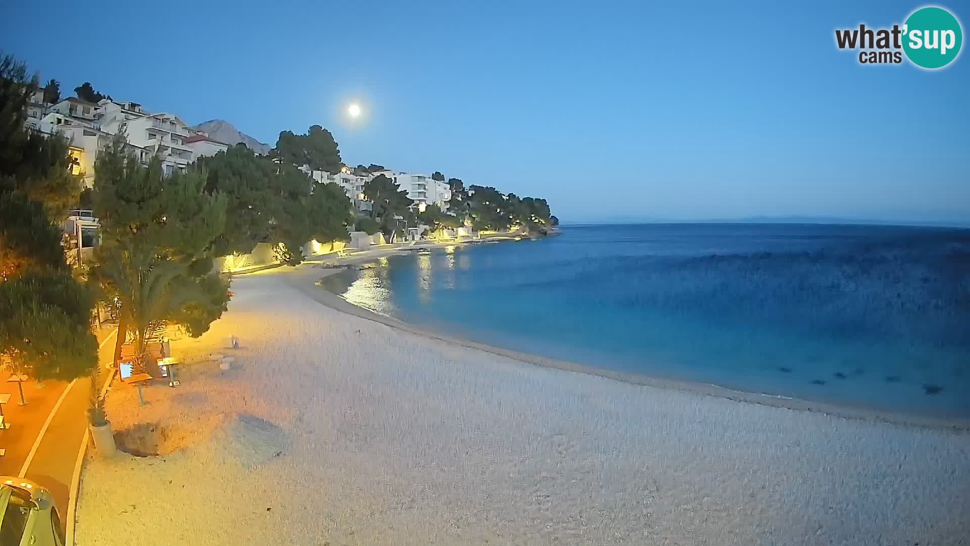 Webcam Plage Lučica Brela – Vue en direct sur la côte adriatique