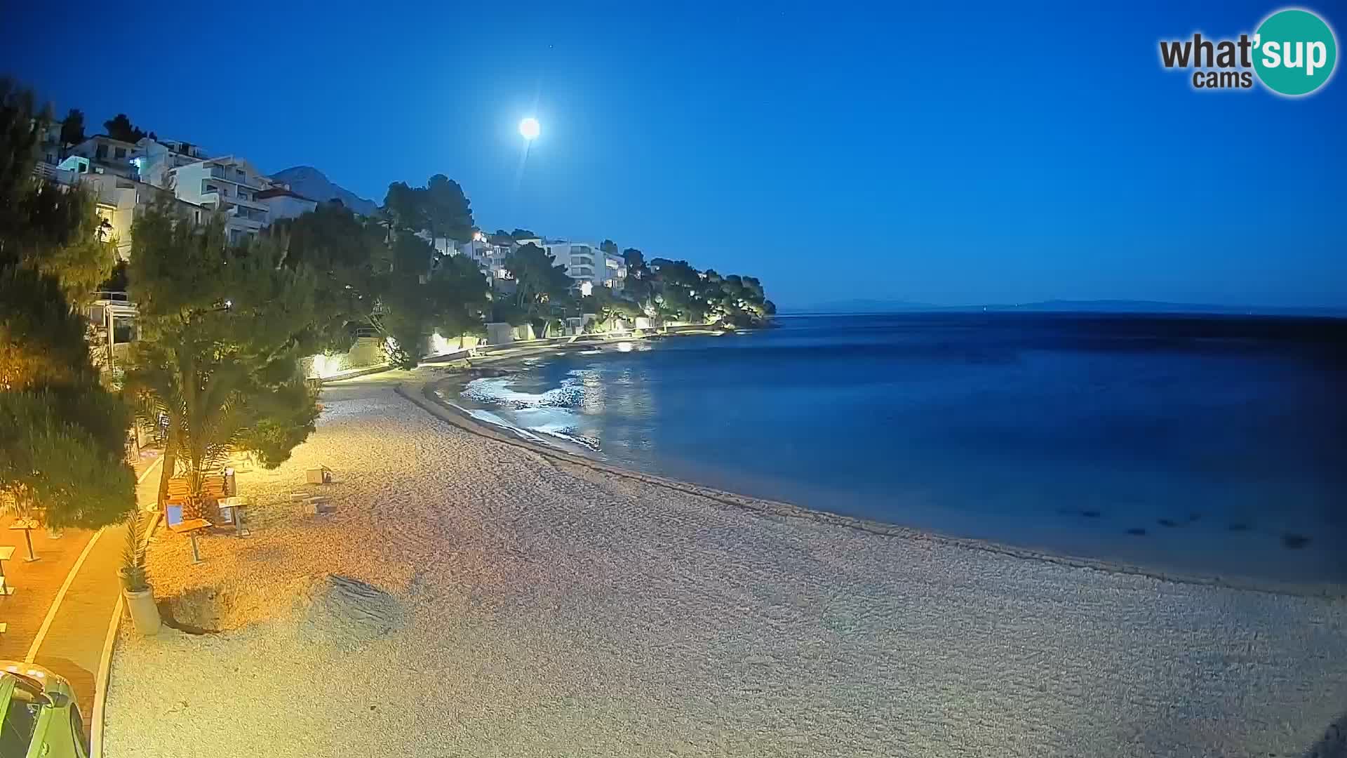 Spletna kamera Plaža Lučica Brela – Pogled v živo na Jadransko obalo