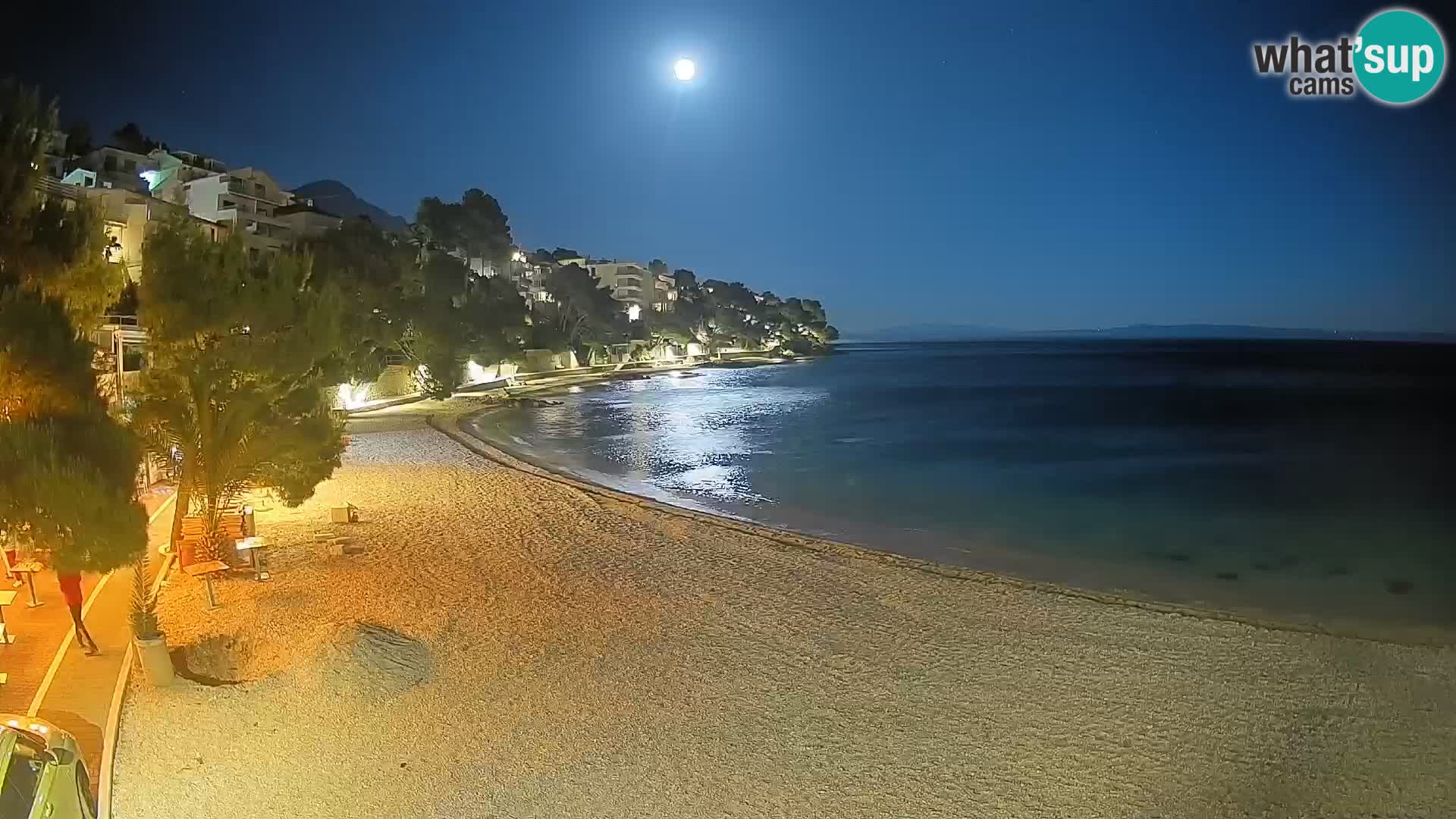 Webcam Plage Lučica Brela – Vue en direct sur la côte adriatique