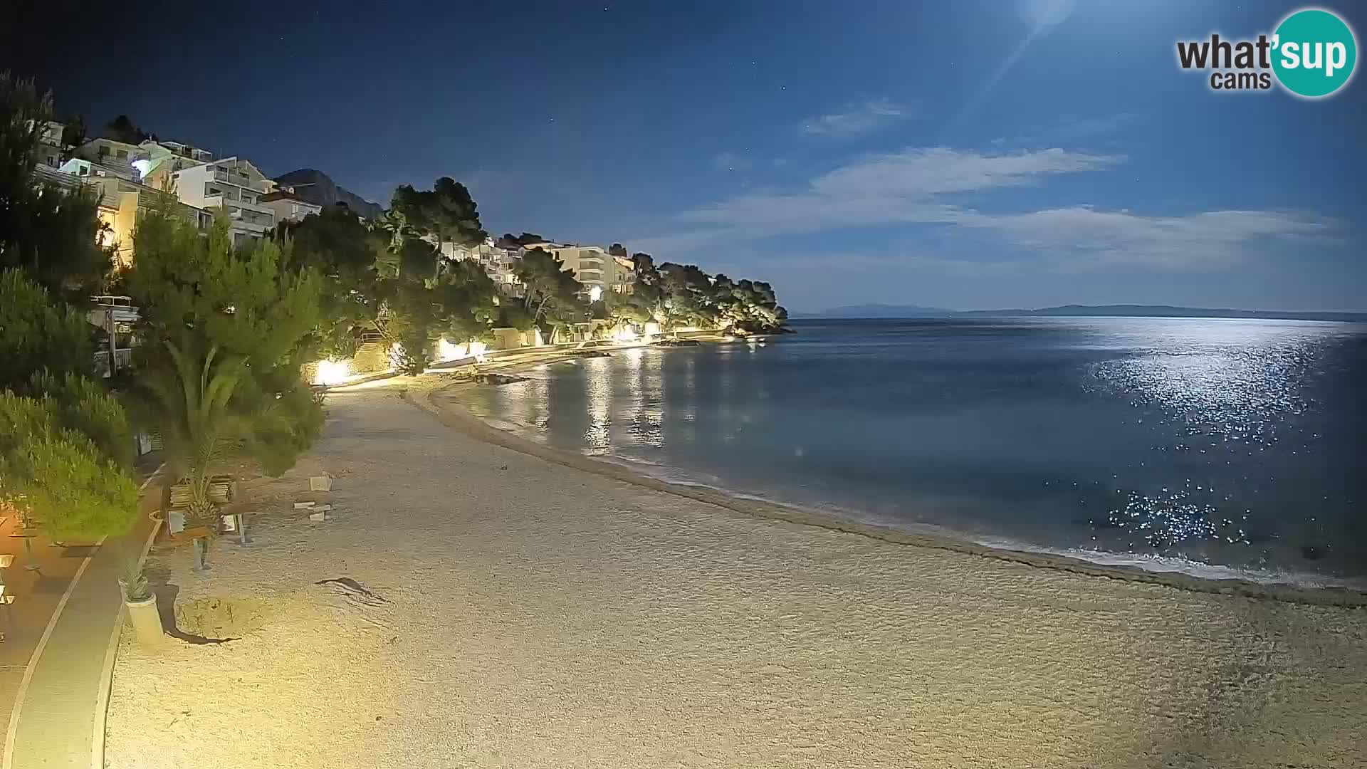 Webcam Plage Lučica Brela – Vue en direct sur la côte adriatique