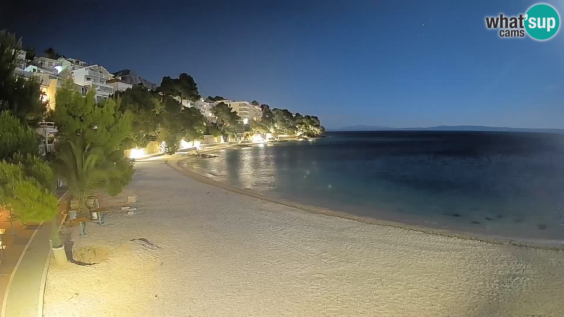 Webcam Playa Lučica Brela – Vista en directo de la costa adriática