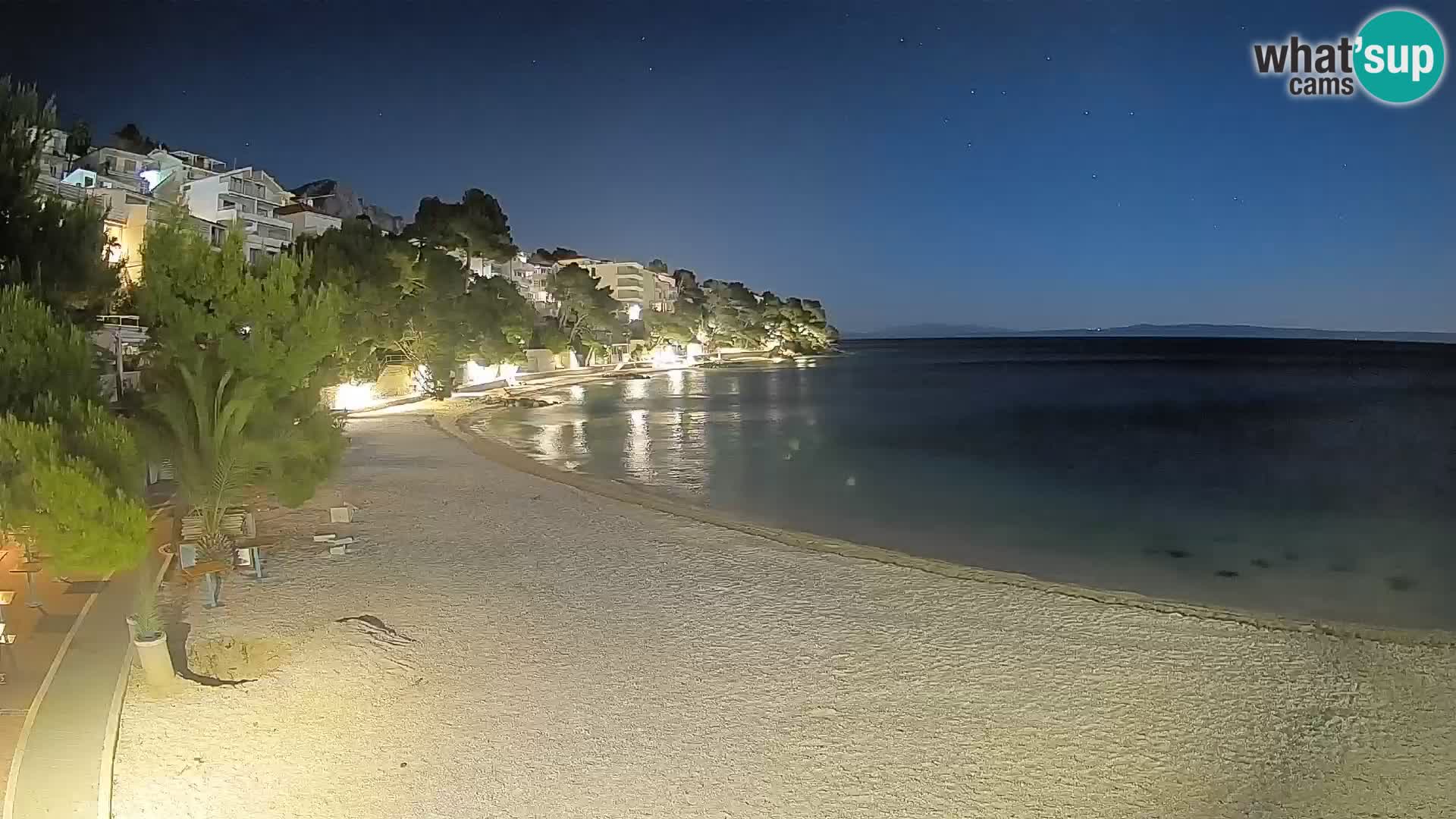 Webcam Playa Lučica Brela – Vista en directo de la costa adriática