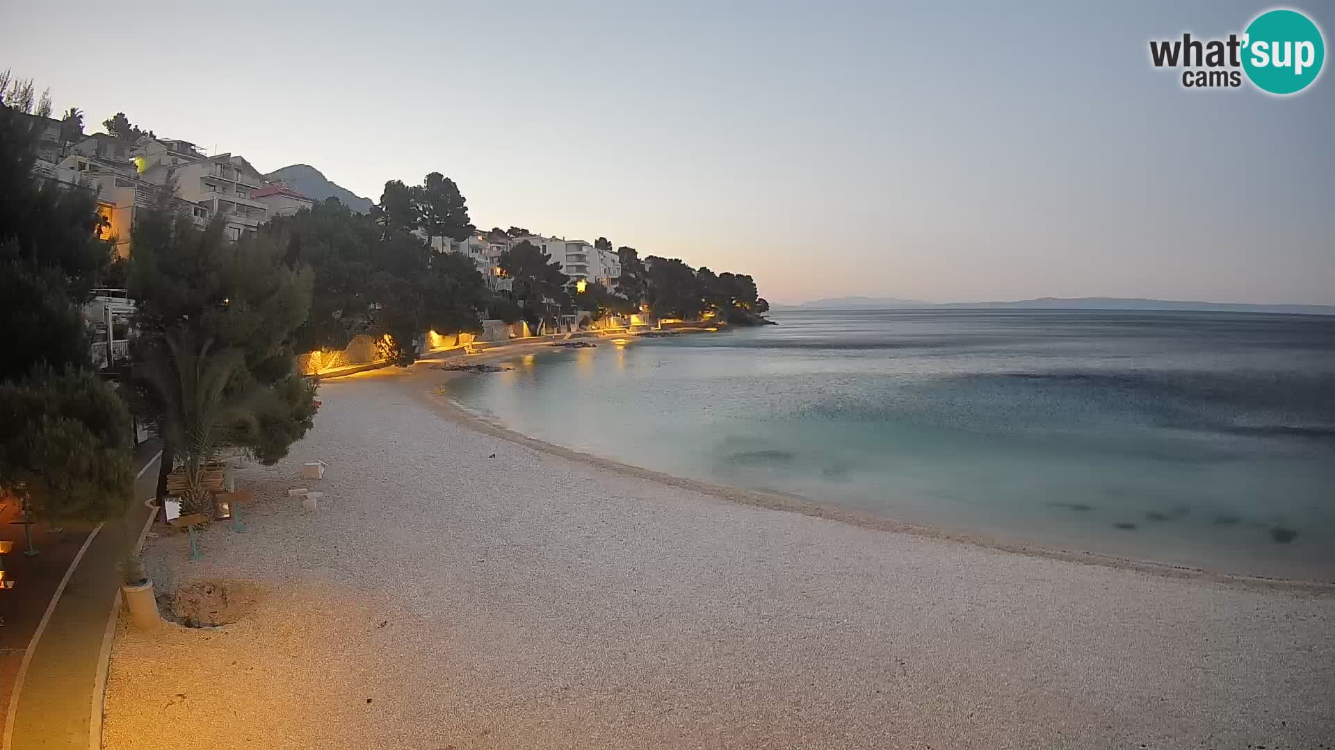 Webcam Spiaggia Lučica Brela – Vista live sulla costa adriatica