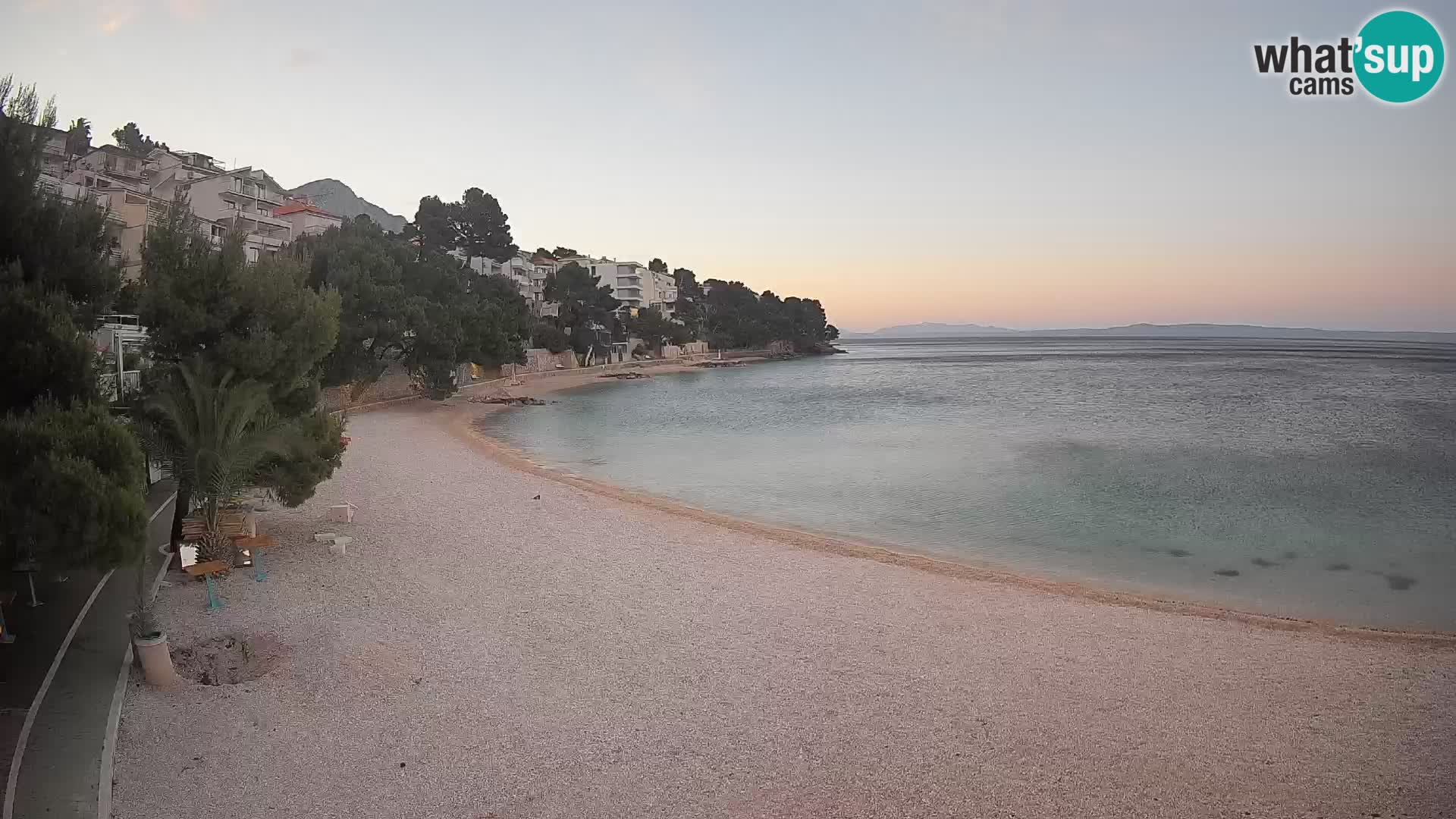 Webcam Lučica Beach Brela – Live View from the Adriatic Coast