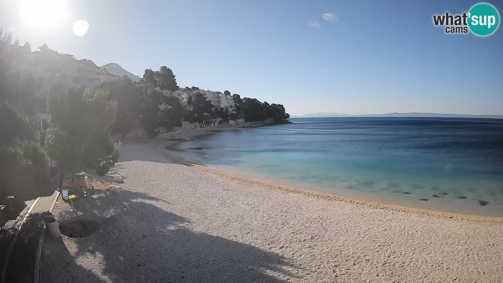 Webcam Spiaggia Lučica Brela – Vista live sulla costa adriatica