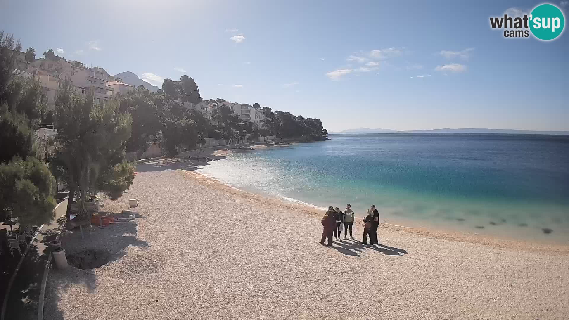 Webcam Spiaggia Lučica Brela – Vista live sulla costa adriatica