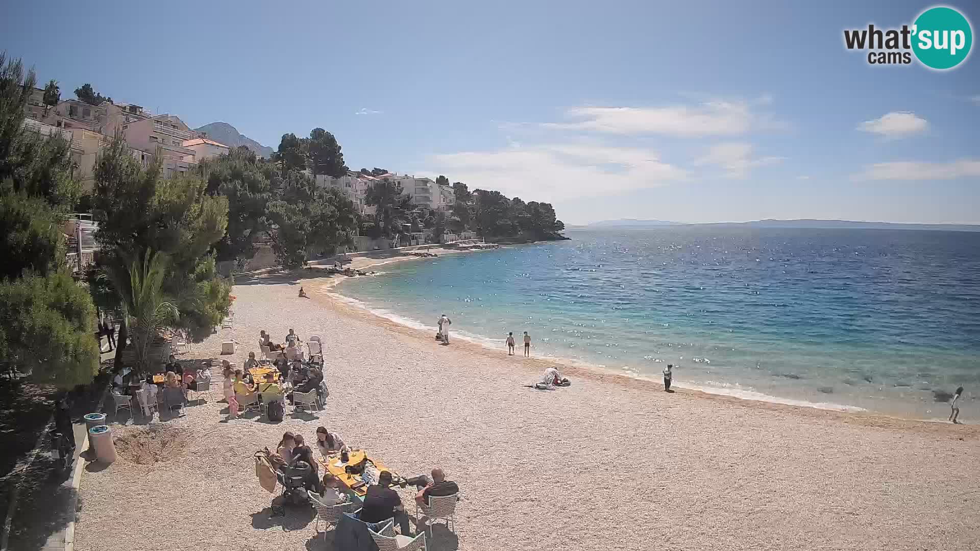 Webcam Plage Lučica Brela – Vue en direct sur la côte adriatique