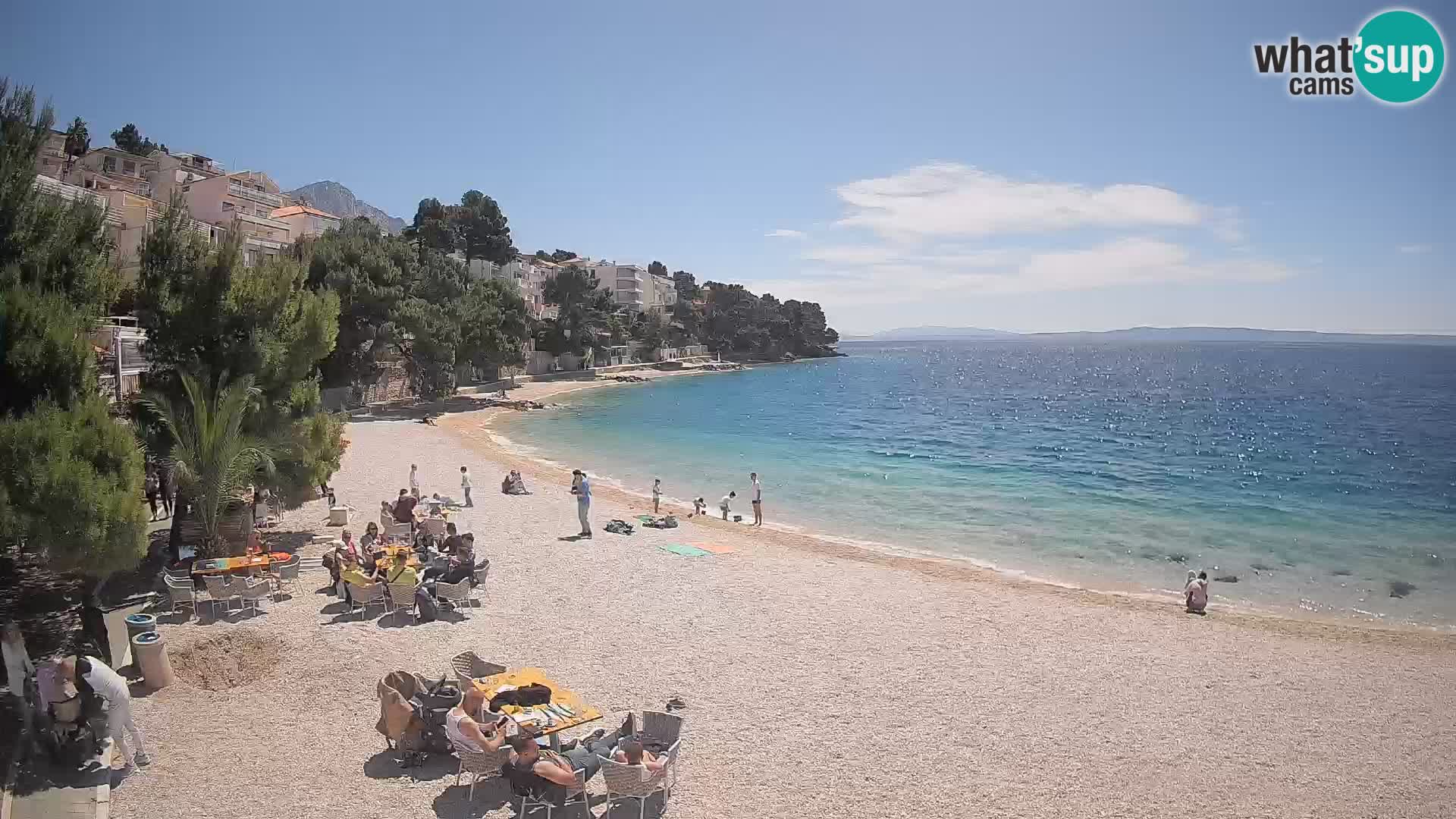 Webcam Spiaggia Lučica Brela – Vista live sulla costa adriatica