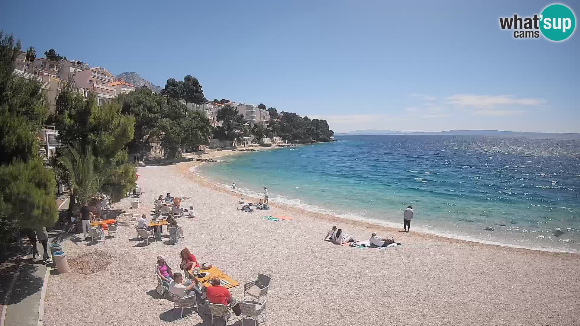 Webcam Spiaggia Lučica Brela – Vista live sulla costa adriatica