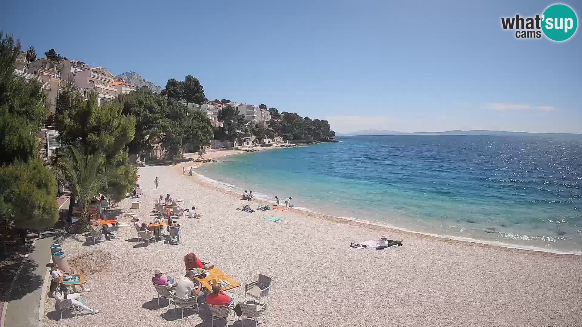 Webcam Spiaggia Lučica Brela – Vista live sulla costa adriatica