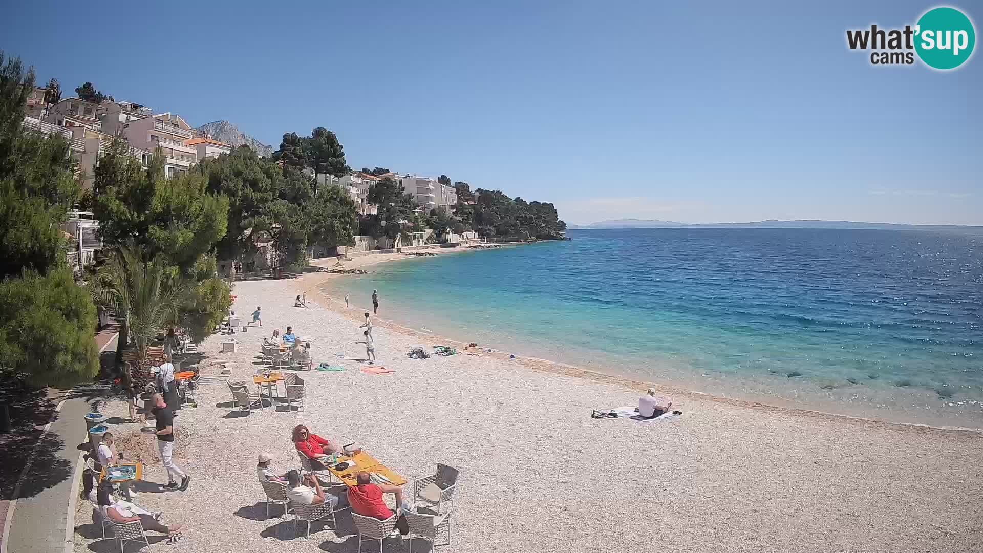 Webcam Playa Lučica Brela – Vista en directo de la costa adriática