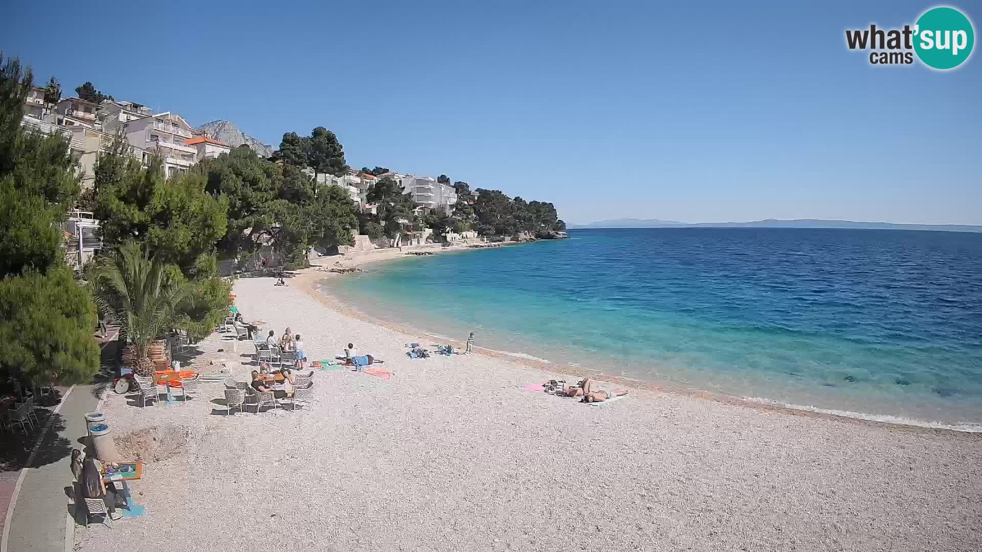 Webcam Playa Lučica Brela – Vista en directo de la costa adriática