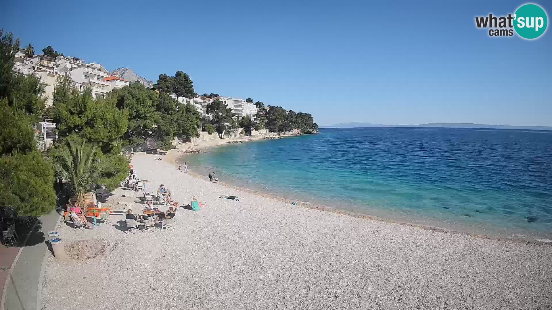 Webcam Playa Lučica Brela – Vista en directo de la costa adriática
