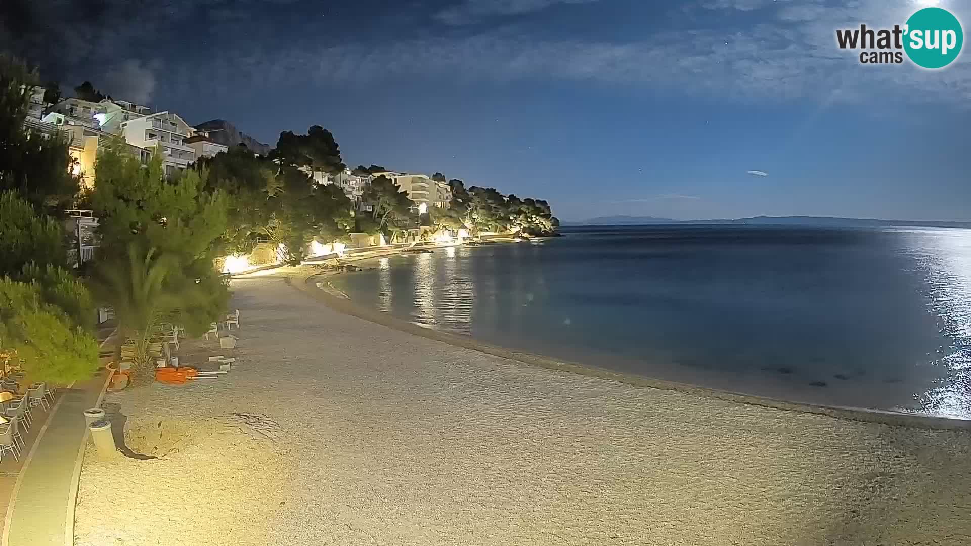 Webcam Playa Lučica Brela – Vista en directo de la costa adriática